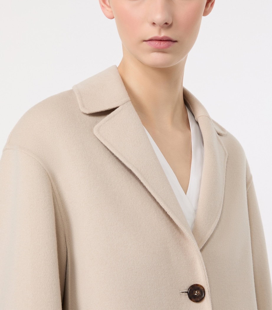 Max Mara Womens Virgin Wool Short Jacket Beige Image 5