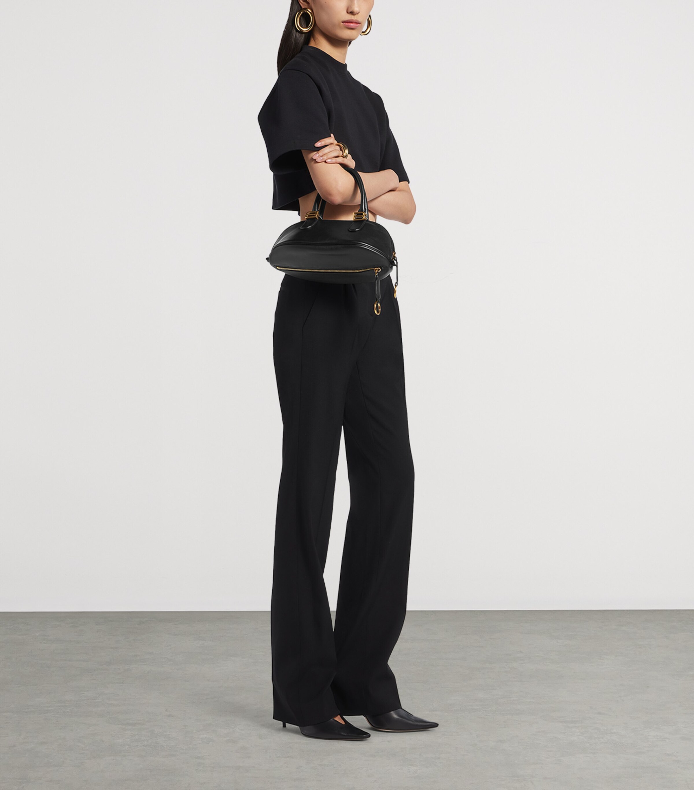 Balenciaga Mini Leather Bolero Bowling Bag Image 4