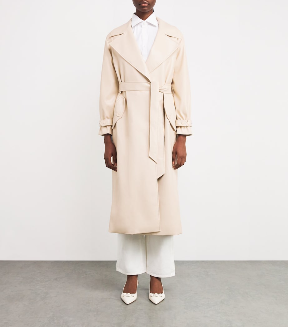 Faux Leather Sullivan Trench Coat D270 CHINO Image 3
