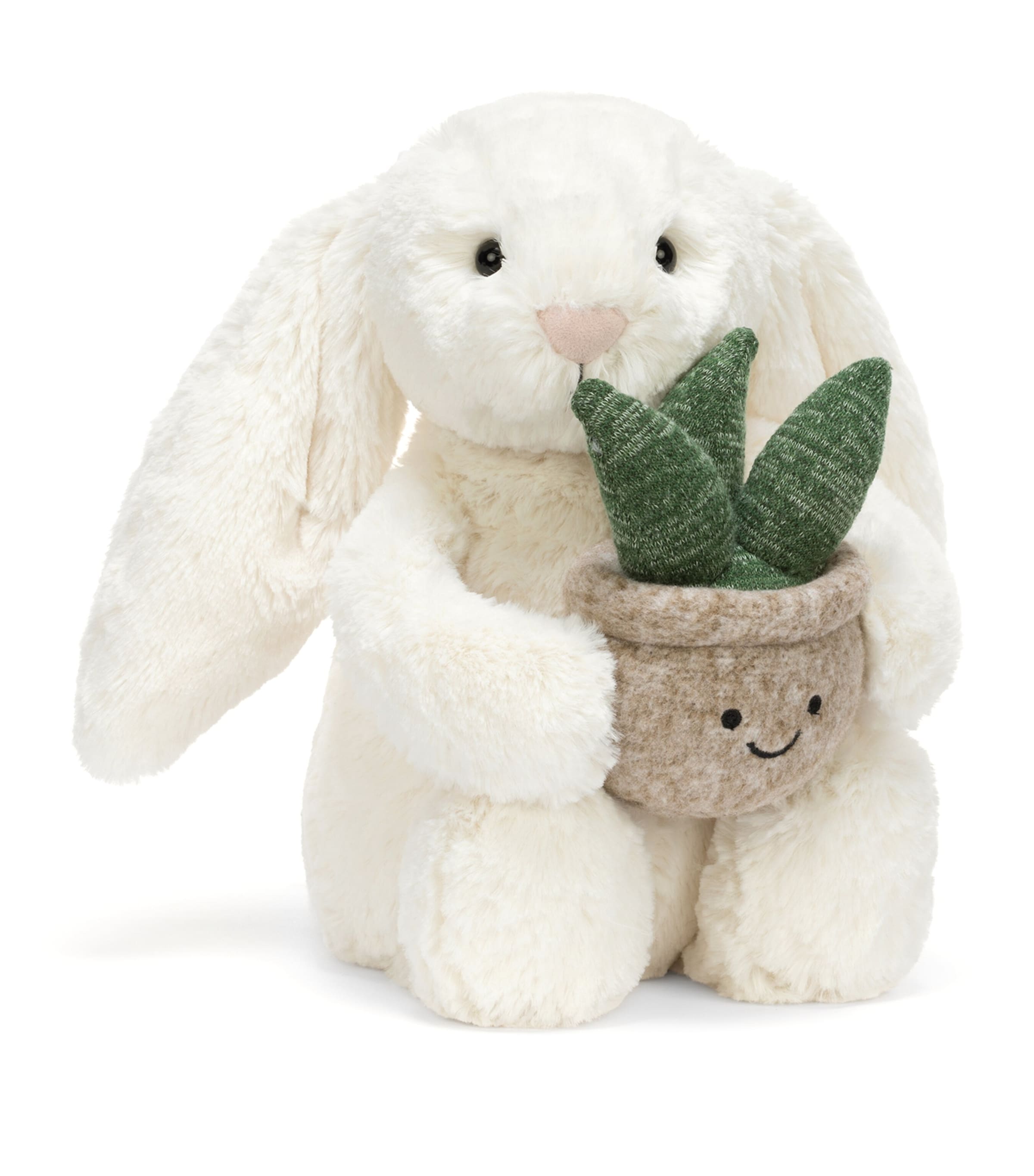 Jellycat Cream Bunny with Plant (31cm) Image 2