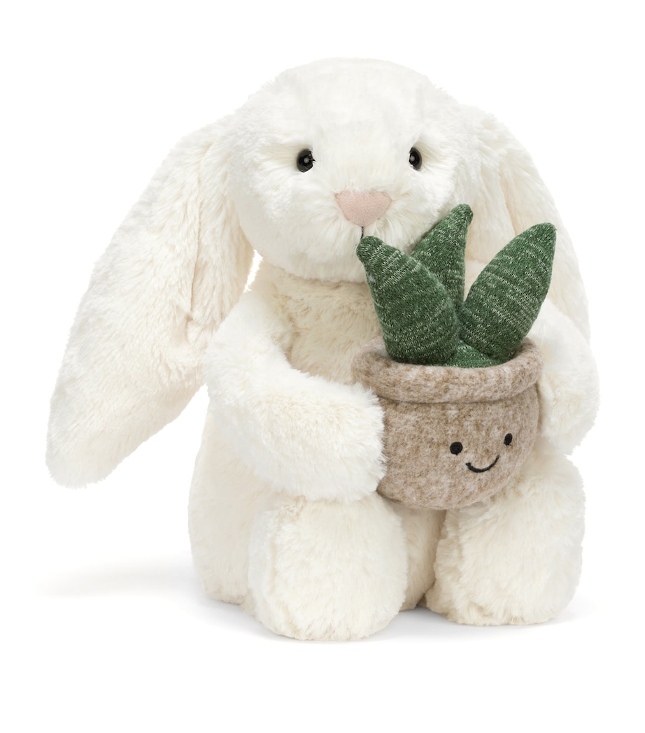 Jellycat Cream Bunny with Plant (31cm) Image 2
