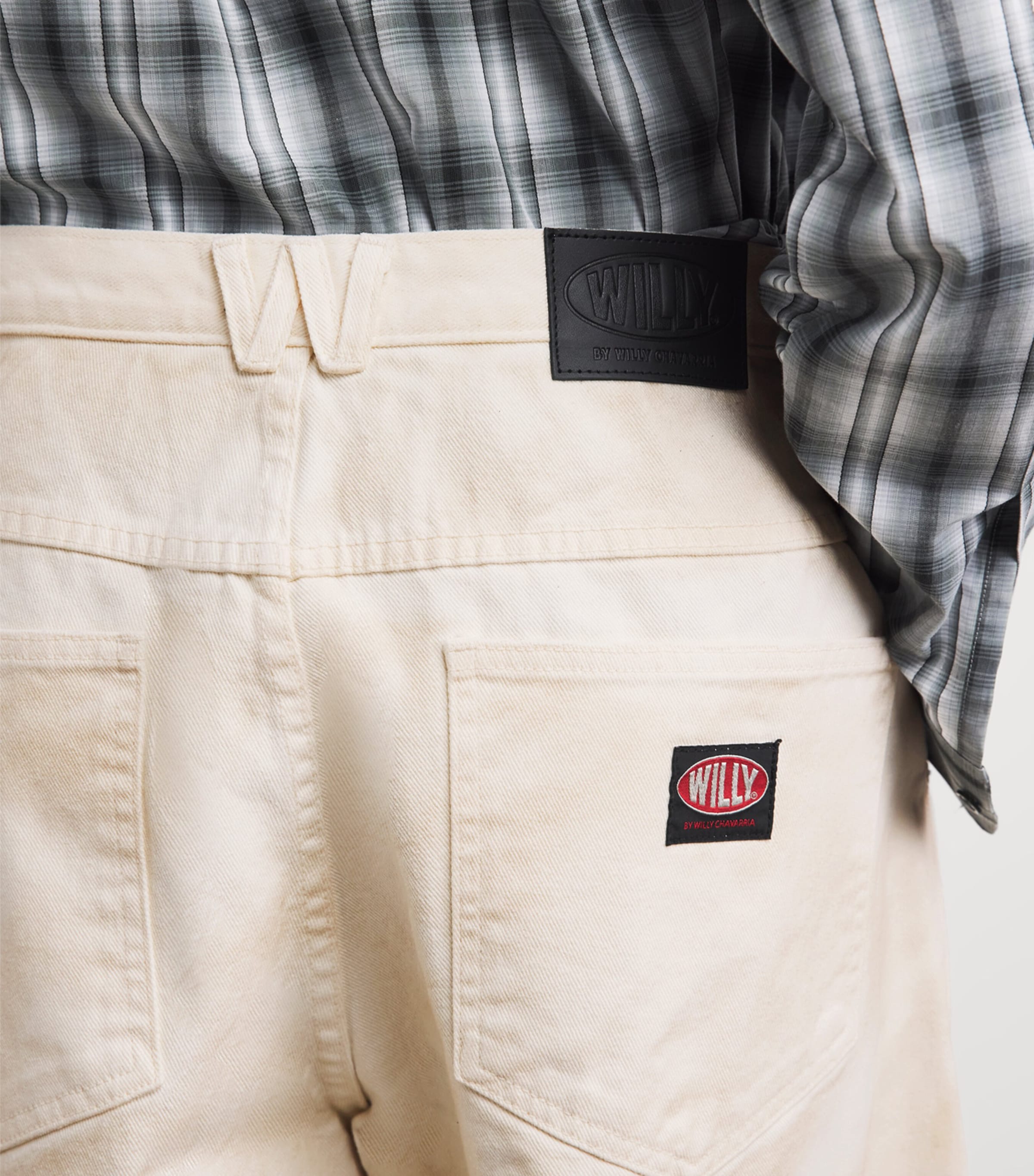Willy Chavarria Mens Bad Boy Wide-Leg Jeans Masa Image 3