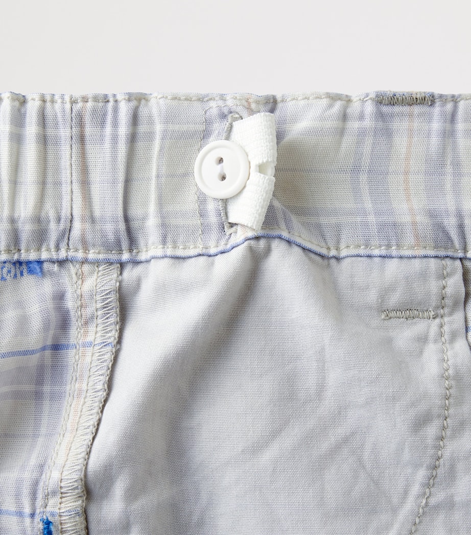 Miki House Cotton Logo Check Shorts (2-9 Years) Image 6