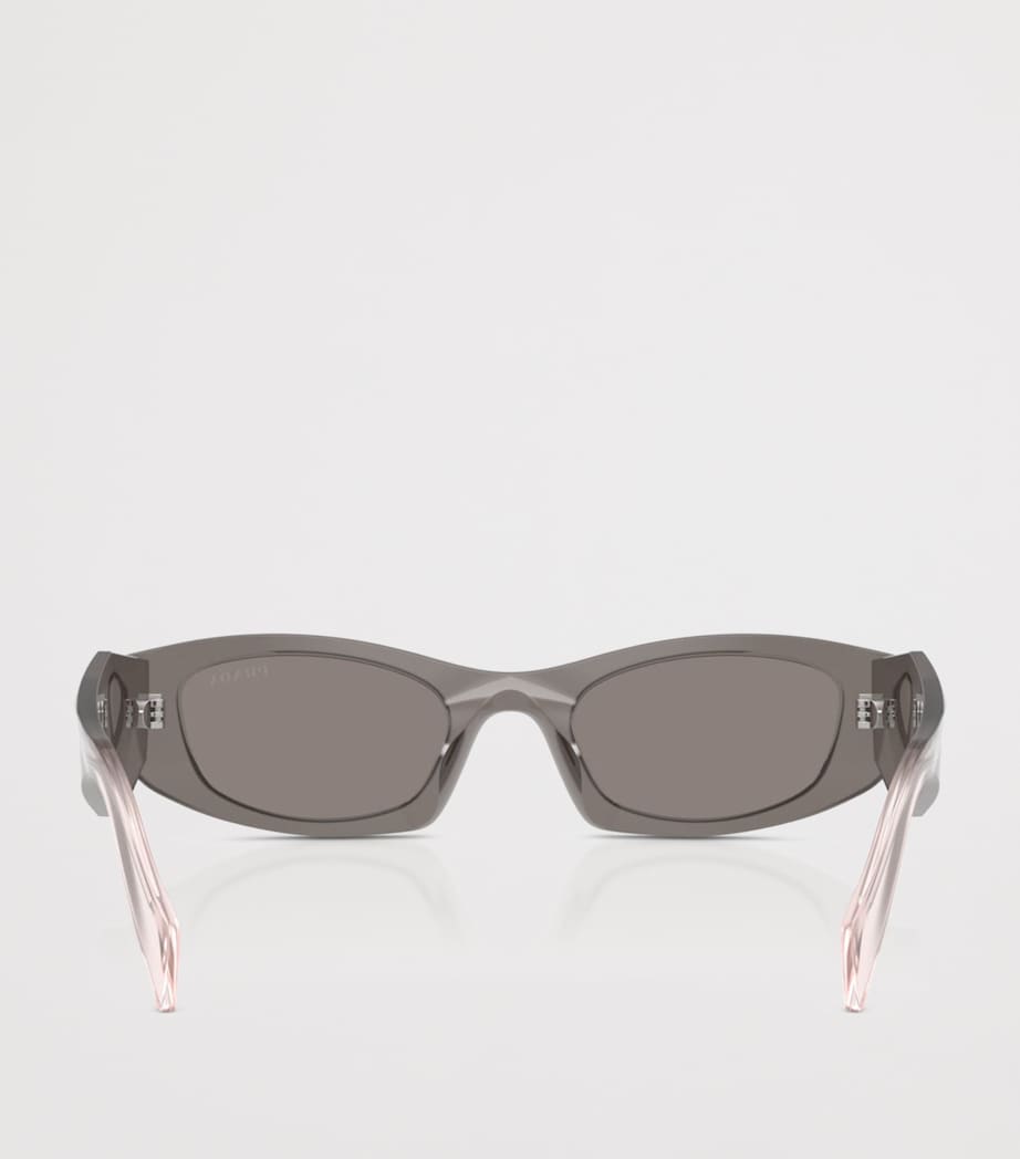 Prada Acetate Oval Sunglasses Grey Image 4