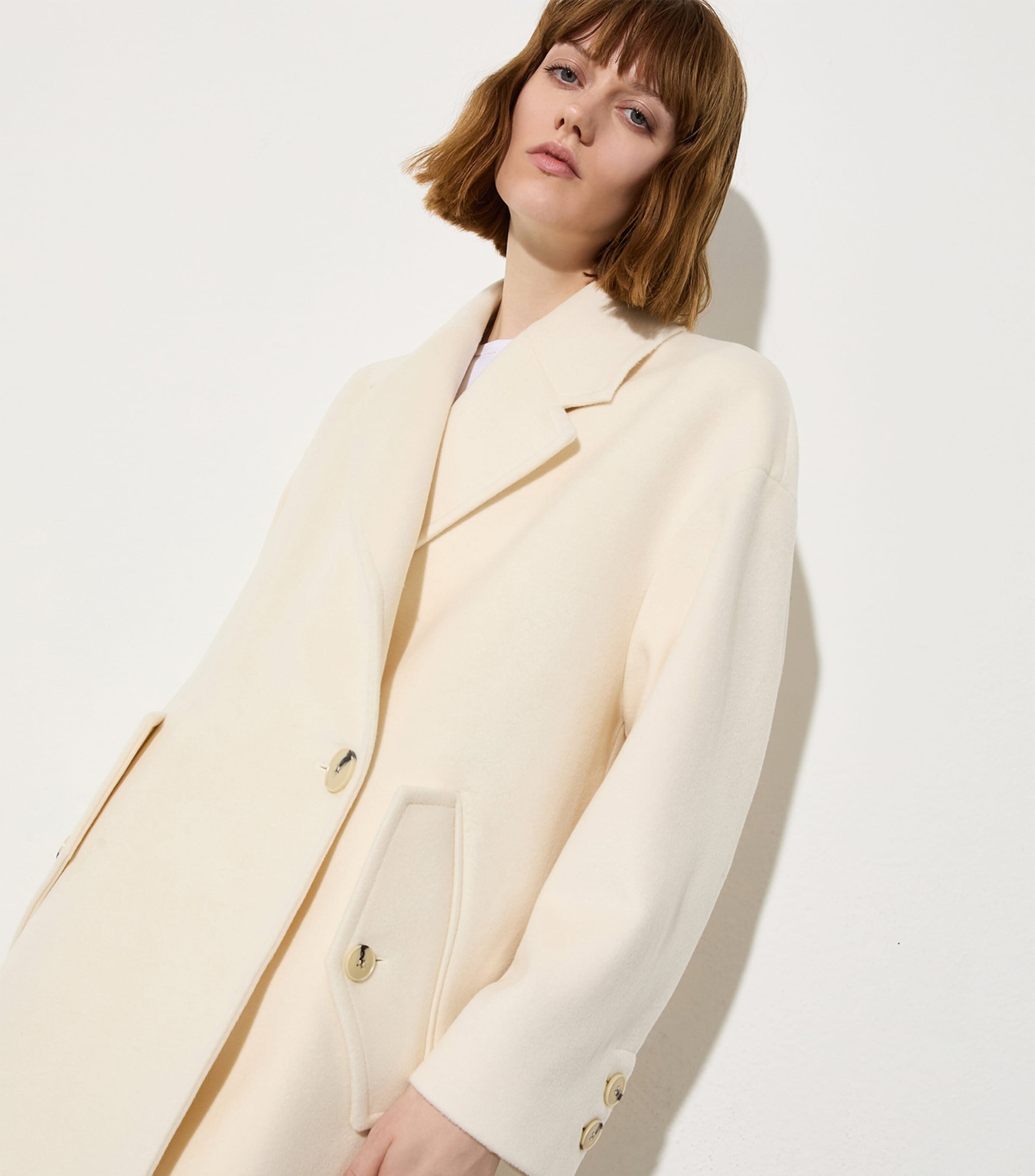 Wool-Cashmere Overcoat WHITE Image 5