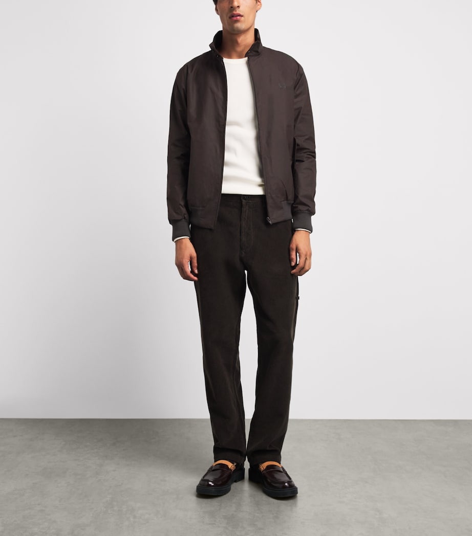 Fred Perry Mens Cotton Harrington Jacket Cedar Brown Image 2