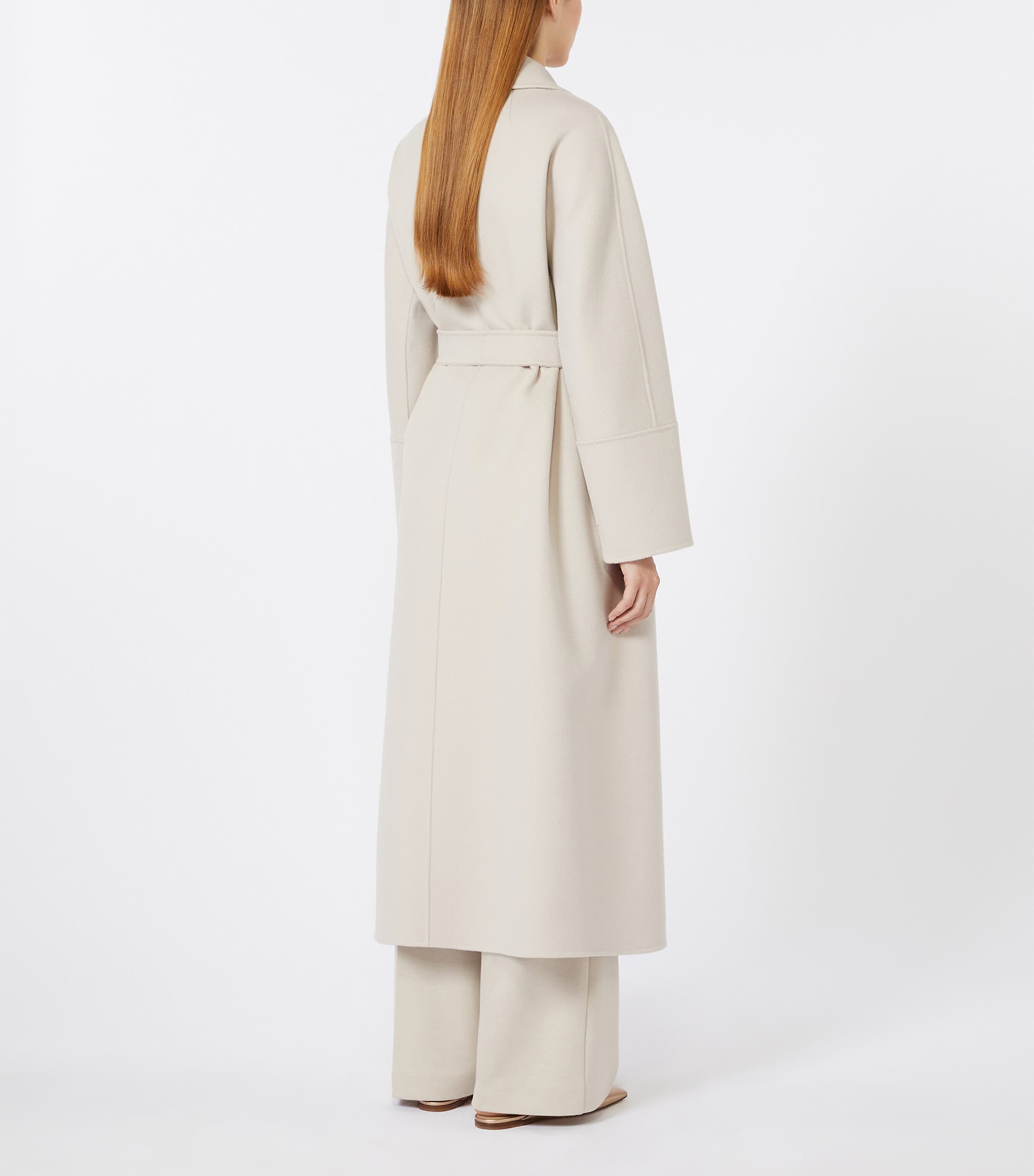 Virgin Wool Belted Coat SAND Image 4