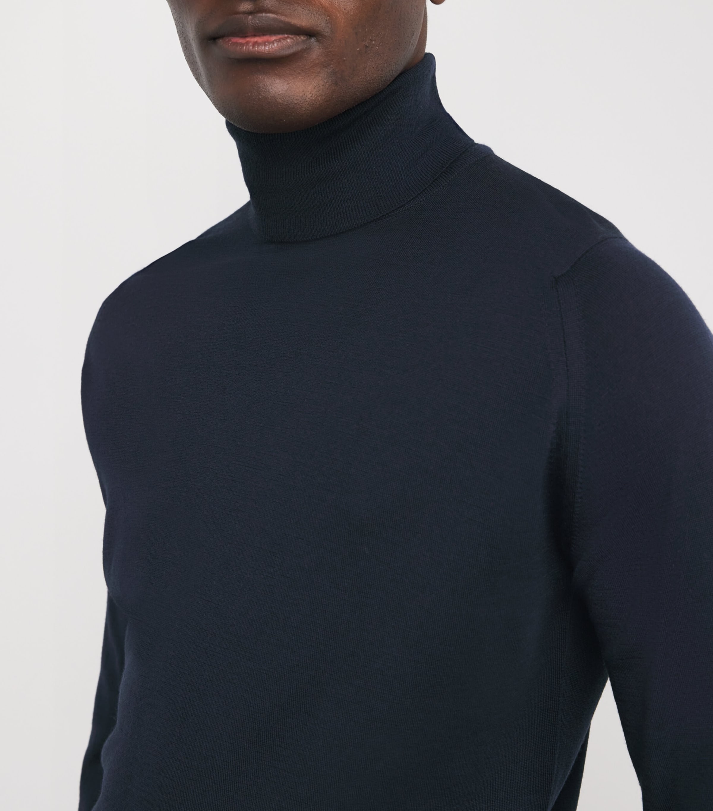 Merino Wool Cherwell Rollneck Sweater MIDNIGHT Image 6
