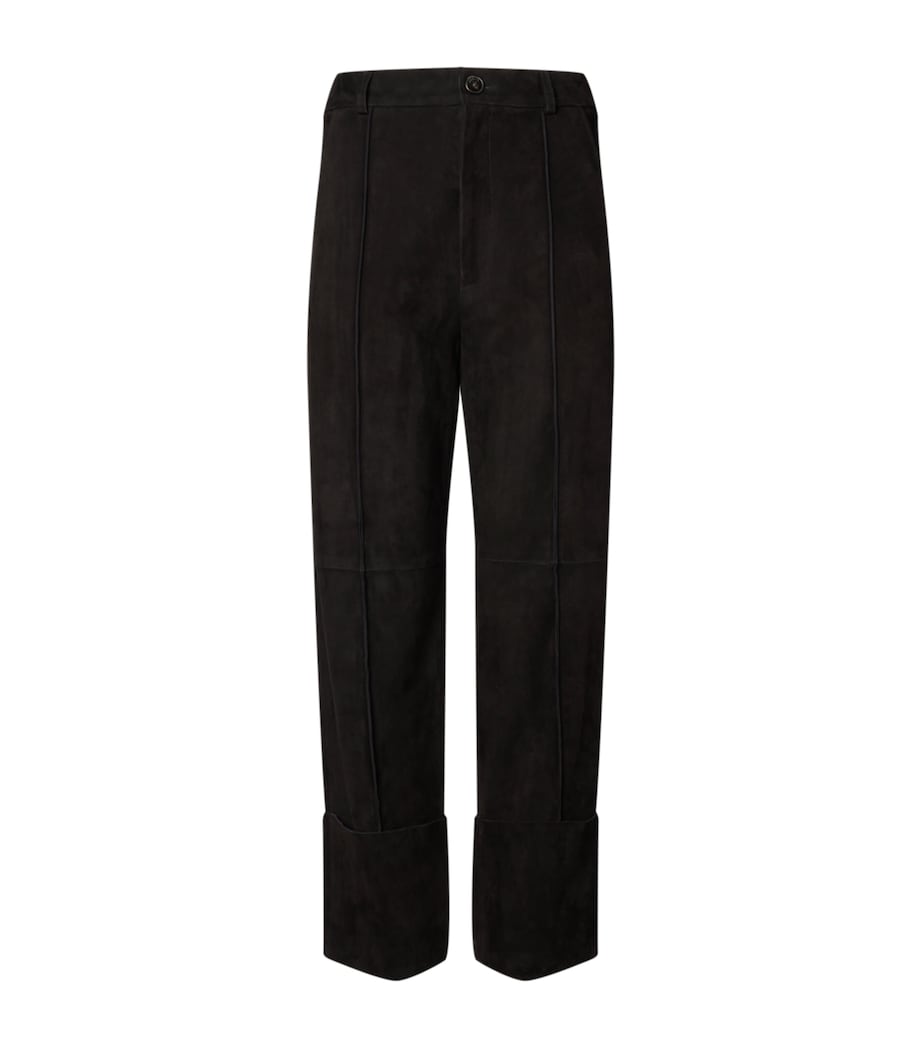 Suede Wenders Trousers 001 BLACK Image 1