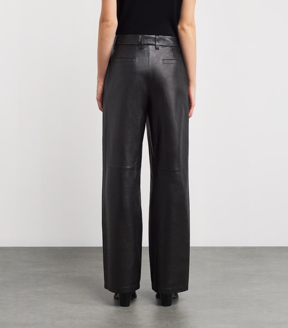 Lambskin Sullivan Straight Trousers 0001900 BLACK Image 4