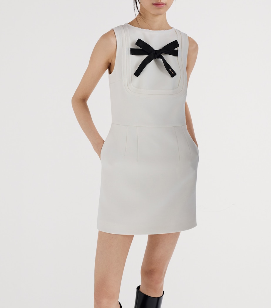 Wool Bow-Detail Mini Dress F0009 Image 3