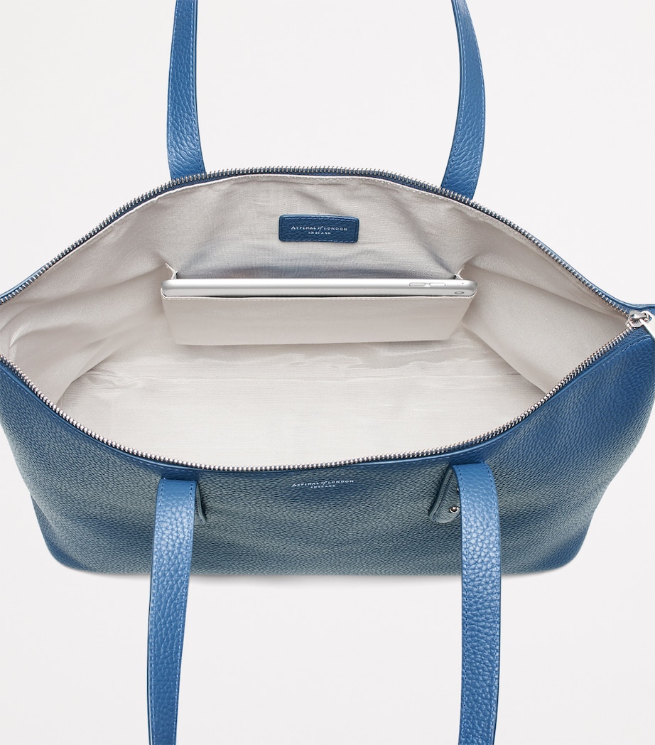 Aspinal Of London Leather Regent Zipped Tote Bag Topaz Image 5
