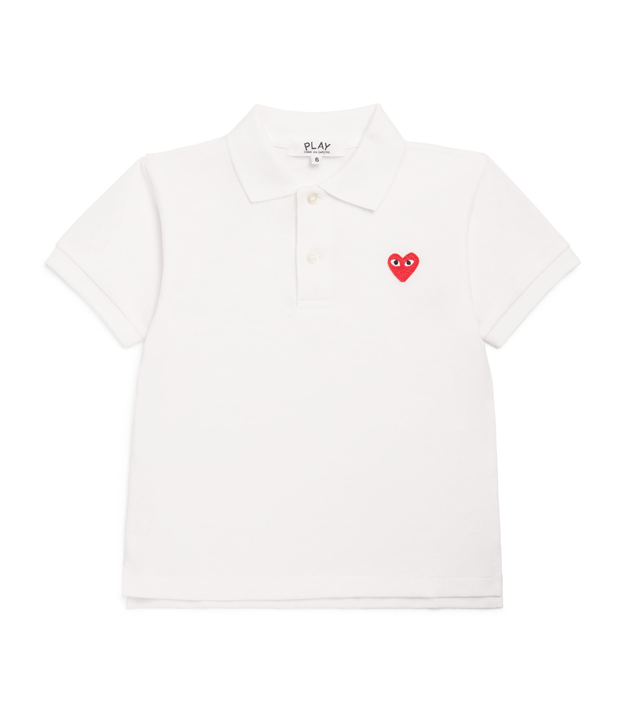 Comme Des Garçons Cotton Heart Logo Polo Shirt (2-6 Years) Image 1
