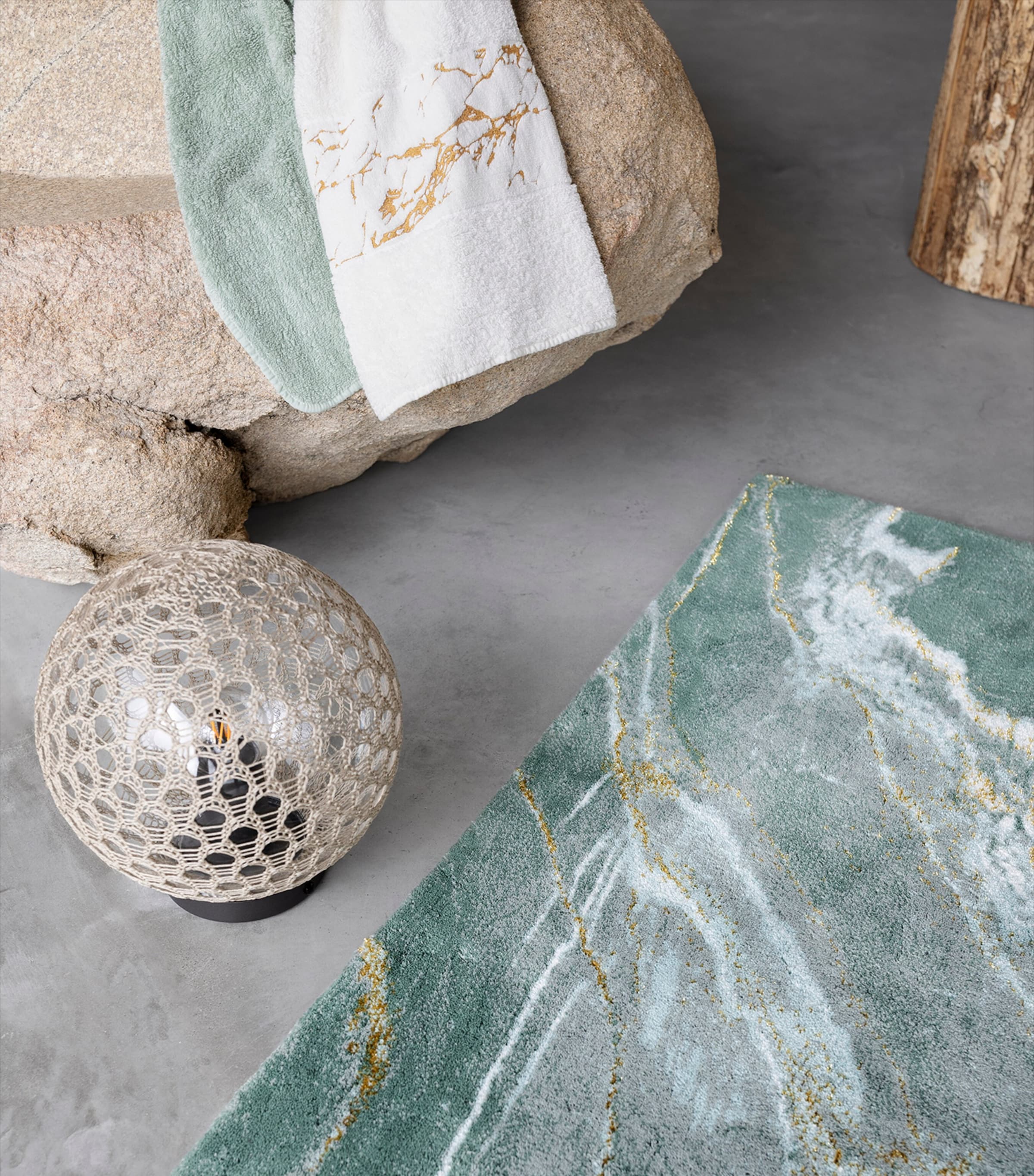 Egyptian Cotton-Blend Lipari Bath Mat (70cm x 120cm) 280 EVERGREEN Image 5