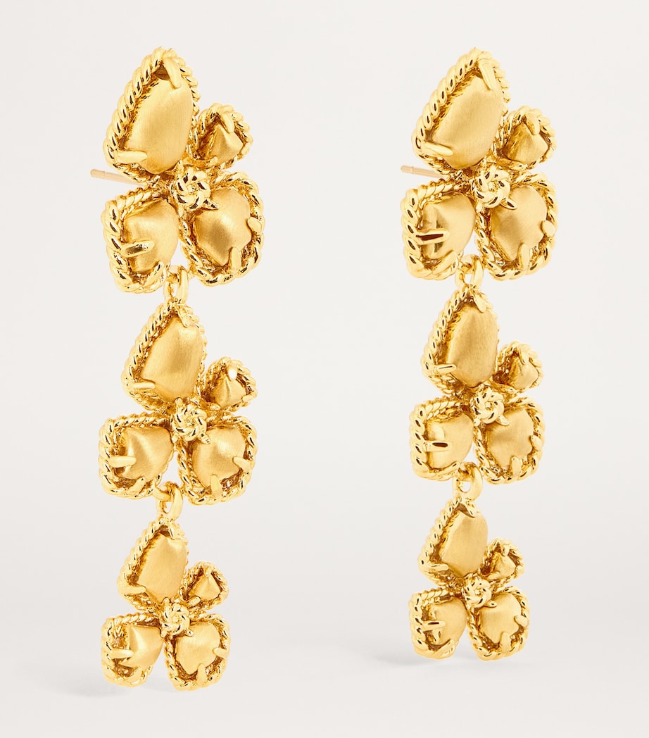Gold-Plated Bloom Dangle Earrings GOLD Image 3