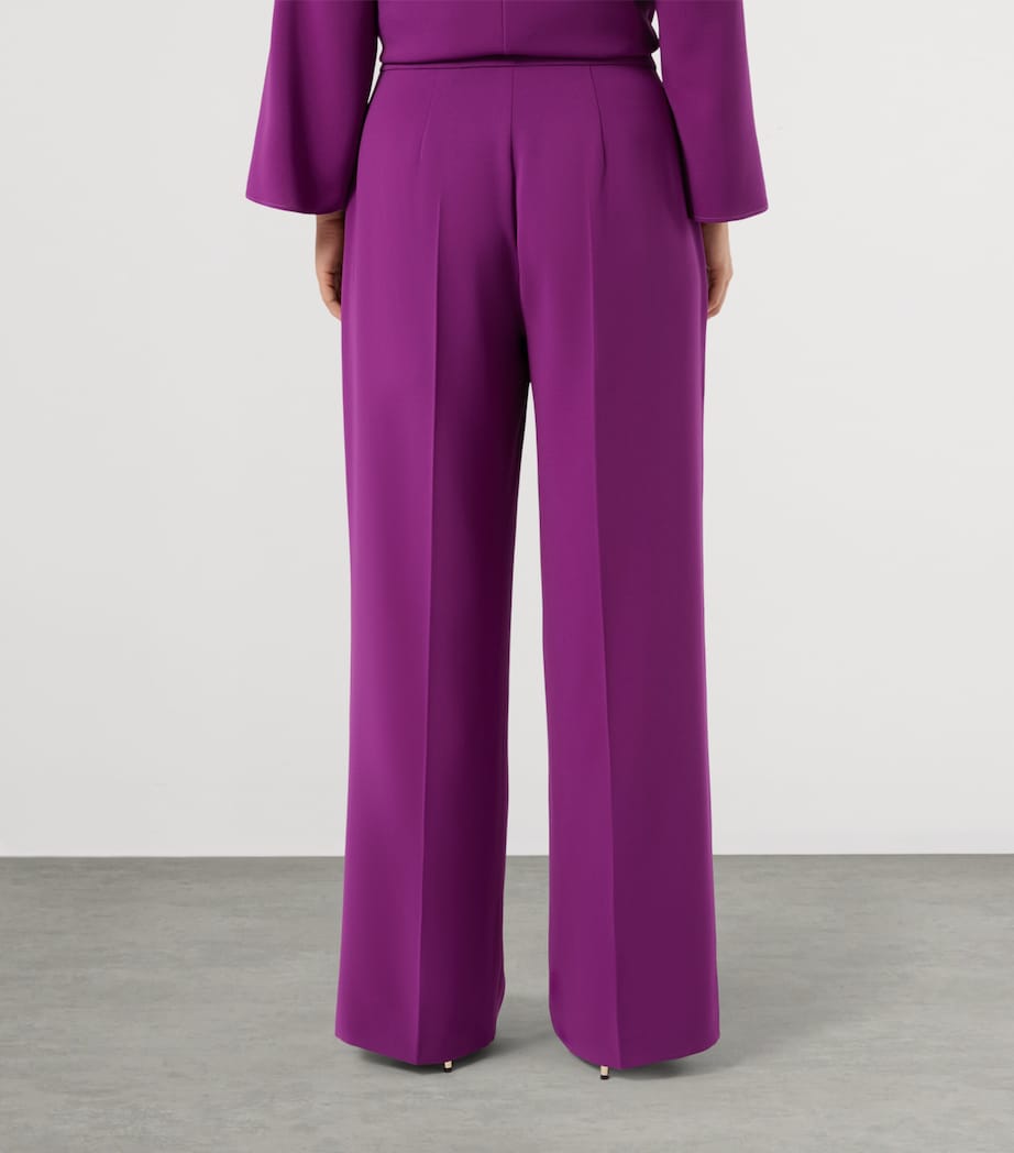 Marina Rinaldi Womens Wide-Leg Afosi Trousers Fuxia Viola Image 4