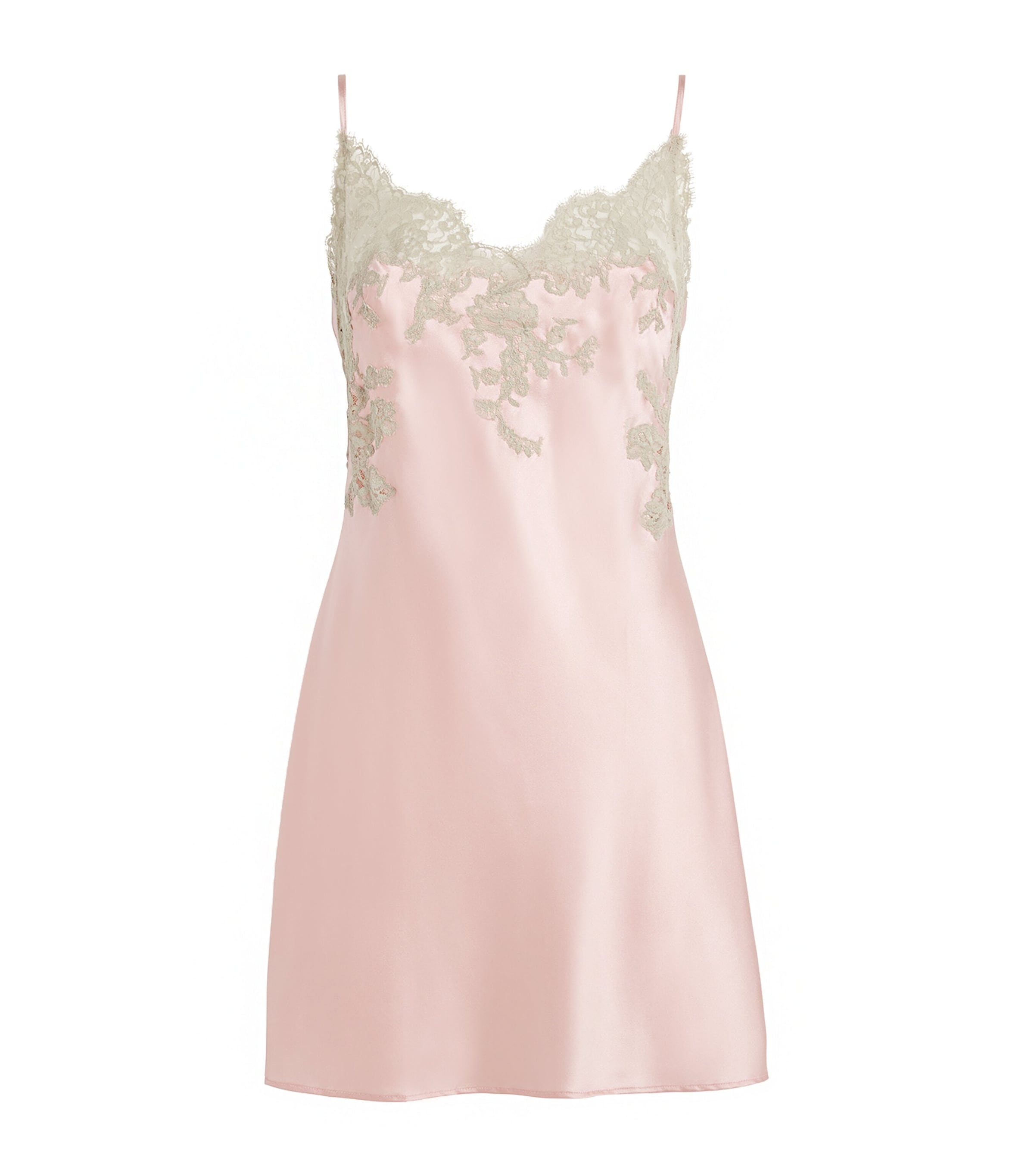 Shop Marjolaine Silk Slip Dress In Pink