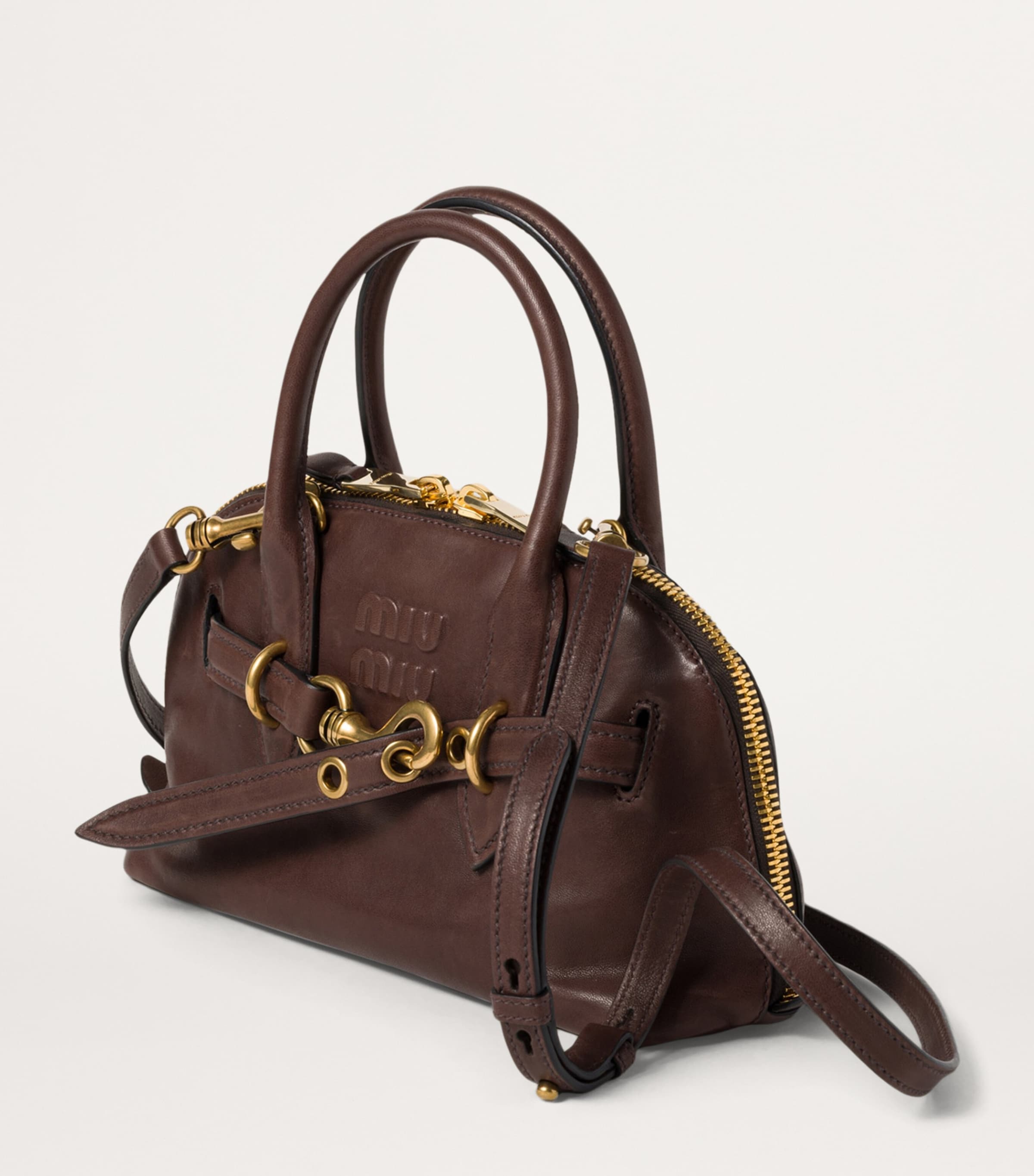 ショルダーバッグ・ポシェット Miu Miu Aventure Leathr Crossbdy Bag MIU MIU】AVENTURE MINI LEATHER BAG (MiuMiu/ショルダーバッグ