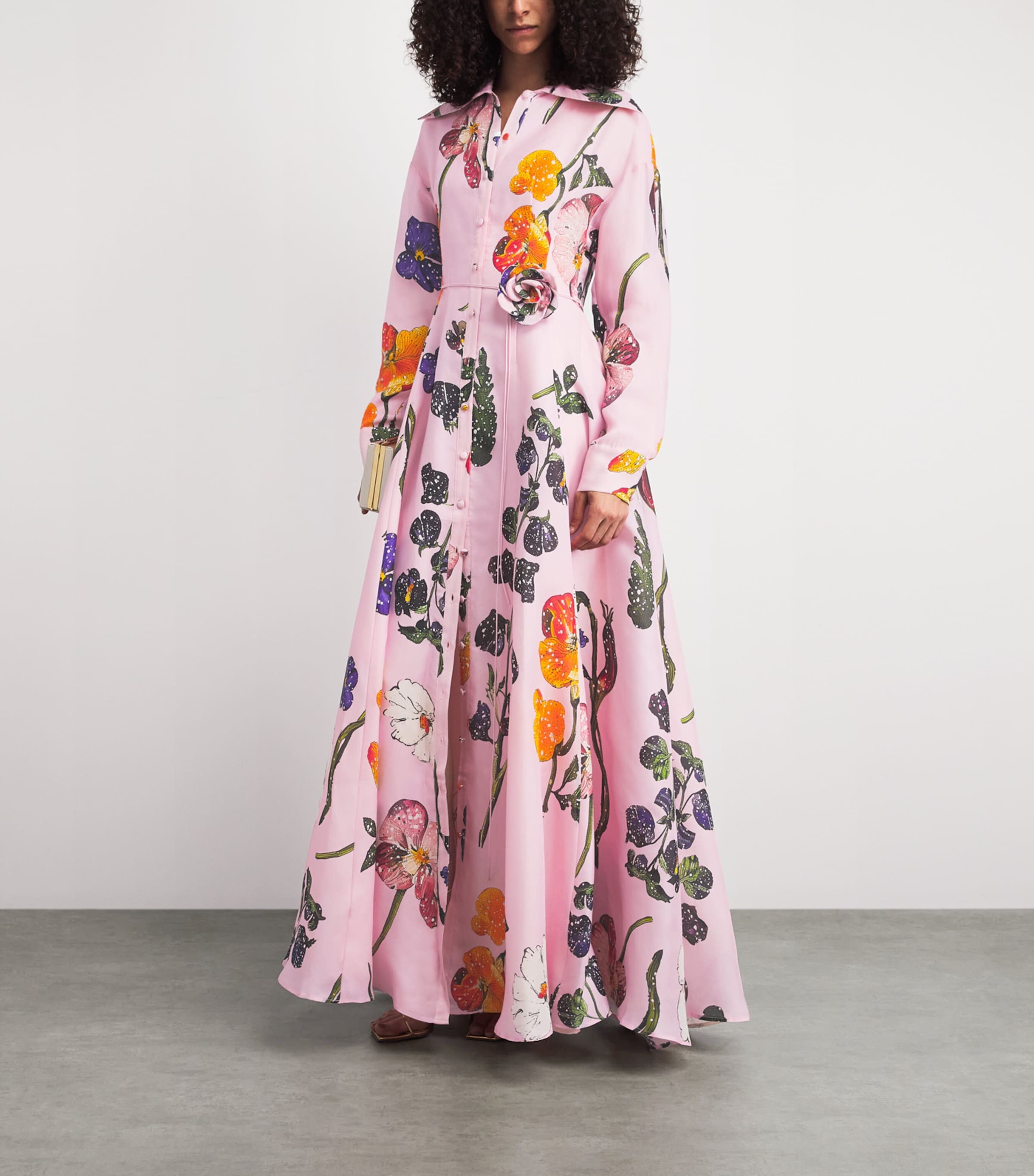 LEO LIN Womens Silk Floral Josephine Maxi Gown Wildbloom Image 2