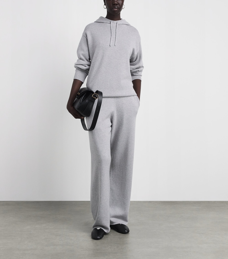 Harrods Womens Cashmere Wide-Leg Sweatpants Coyote Image 2