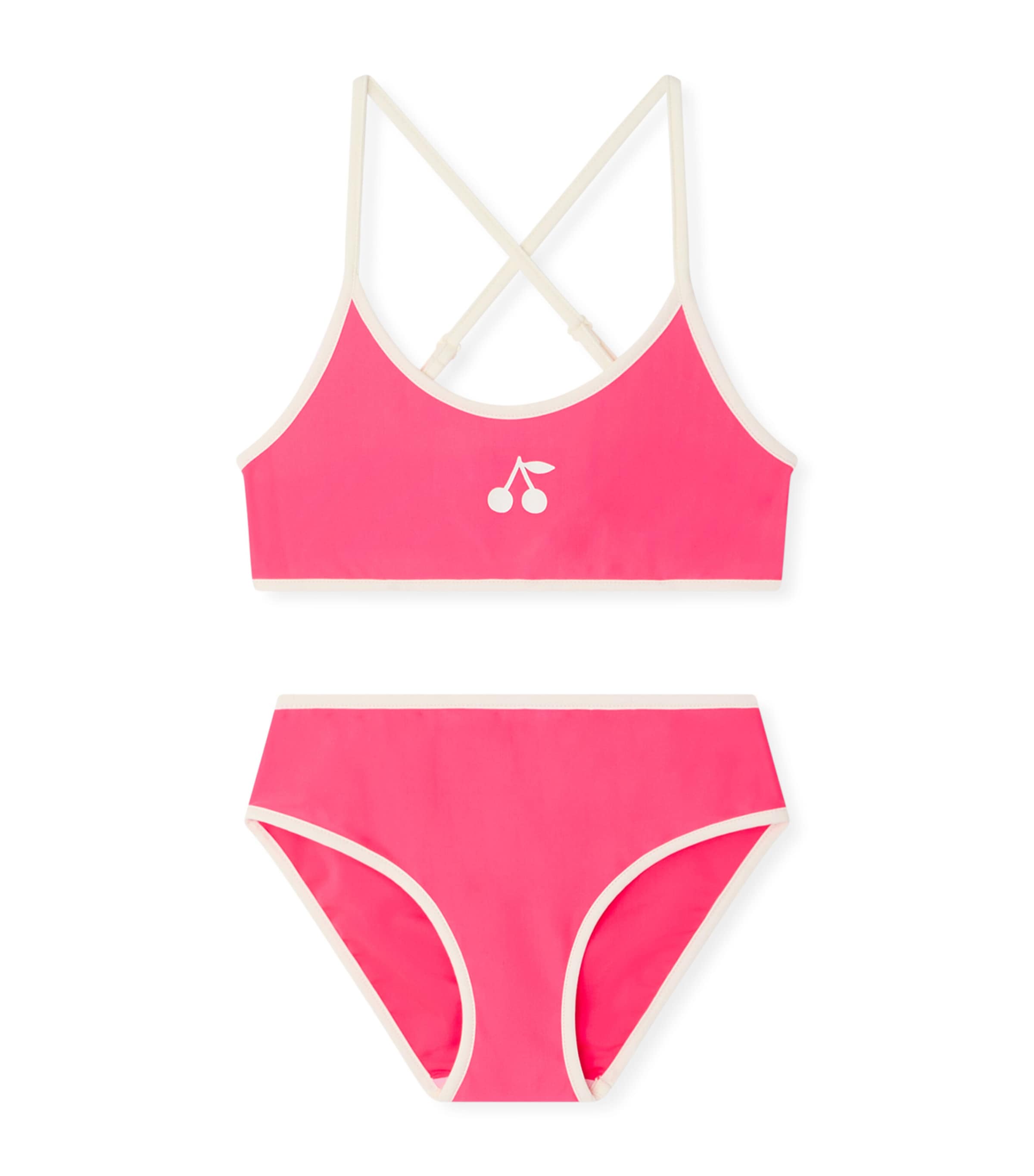 Cherry Bikini (10-14 Years) ROSE FLUO Image 1