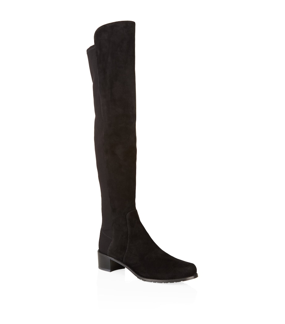 Suede Reserve Over-The-Knee Boots 40 BLACK Image 1