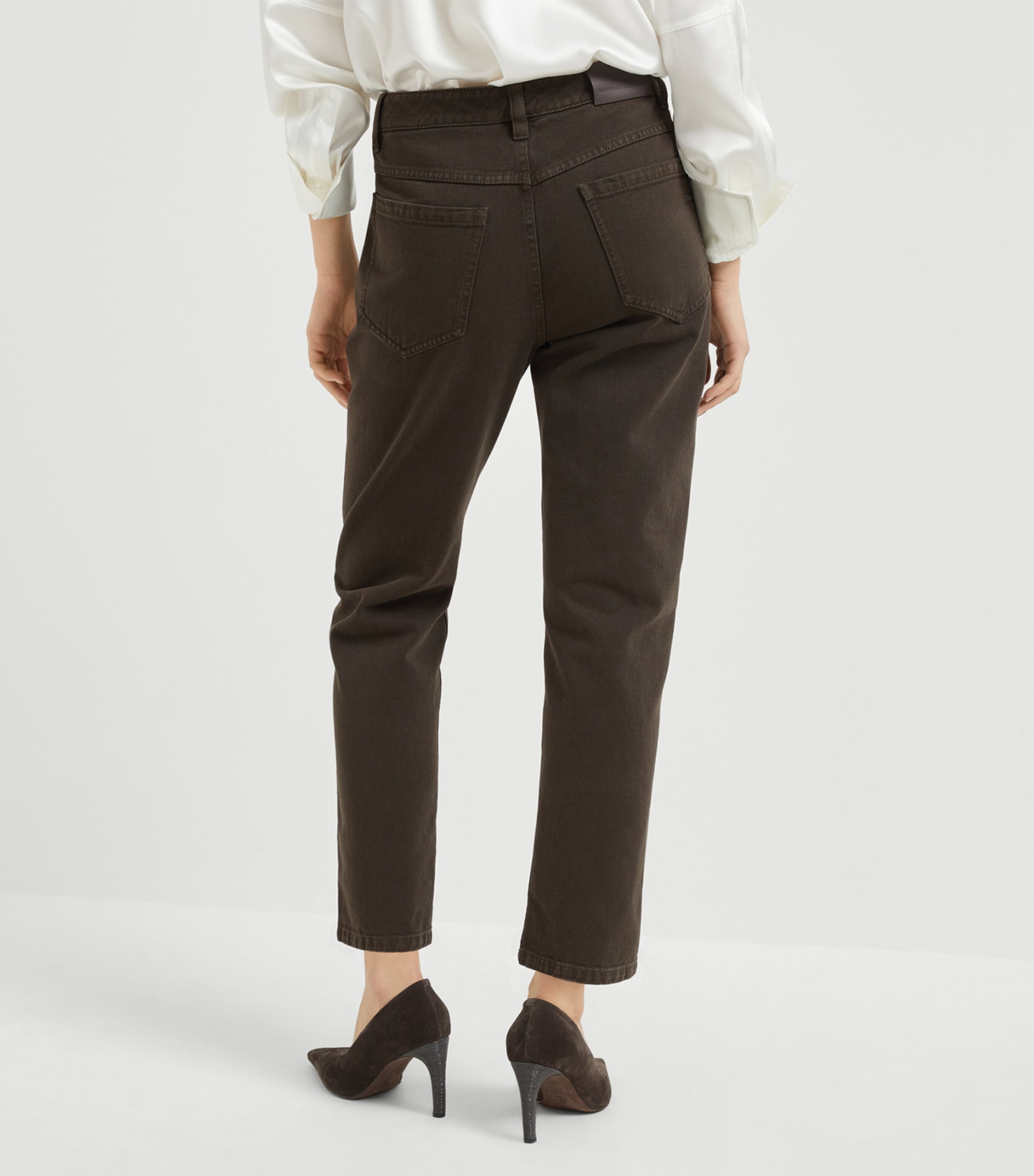 Brunello Cucinelli Womens Monili-Detail Jeans Image 3
