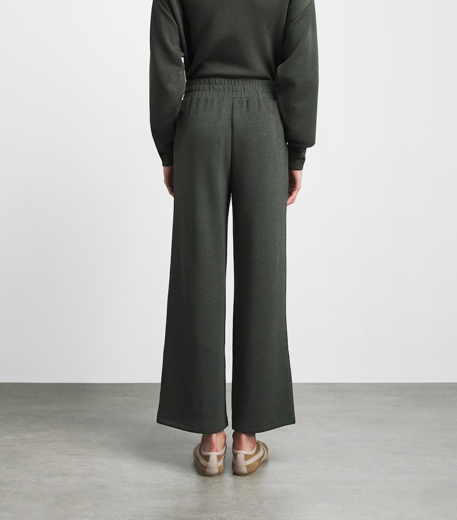 Varley Womens DoubleSoft Wide-Leg Sweatpants Olive Marl Image 5