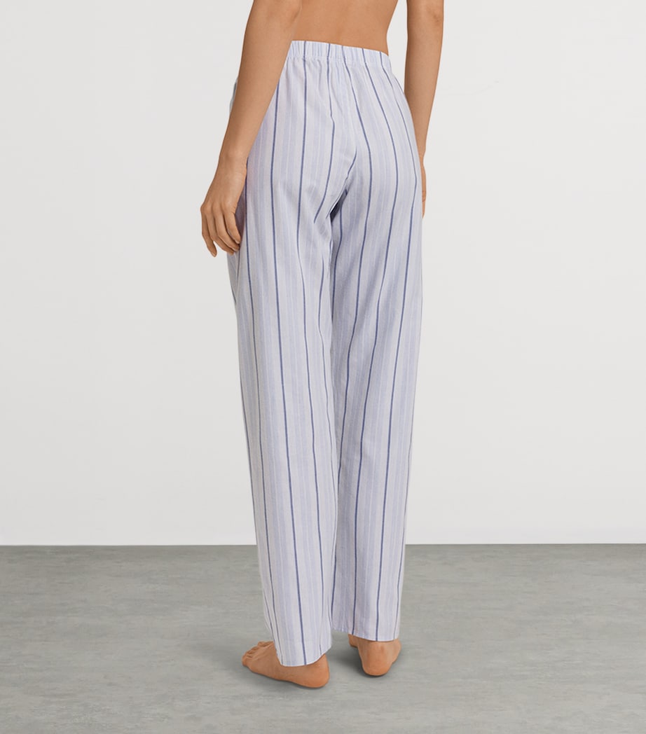 Cotton Stripe Pyjama Trousers POWDER BLUE STRIPE Image 4