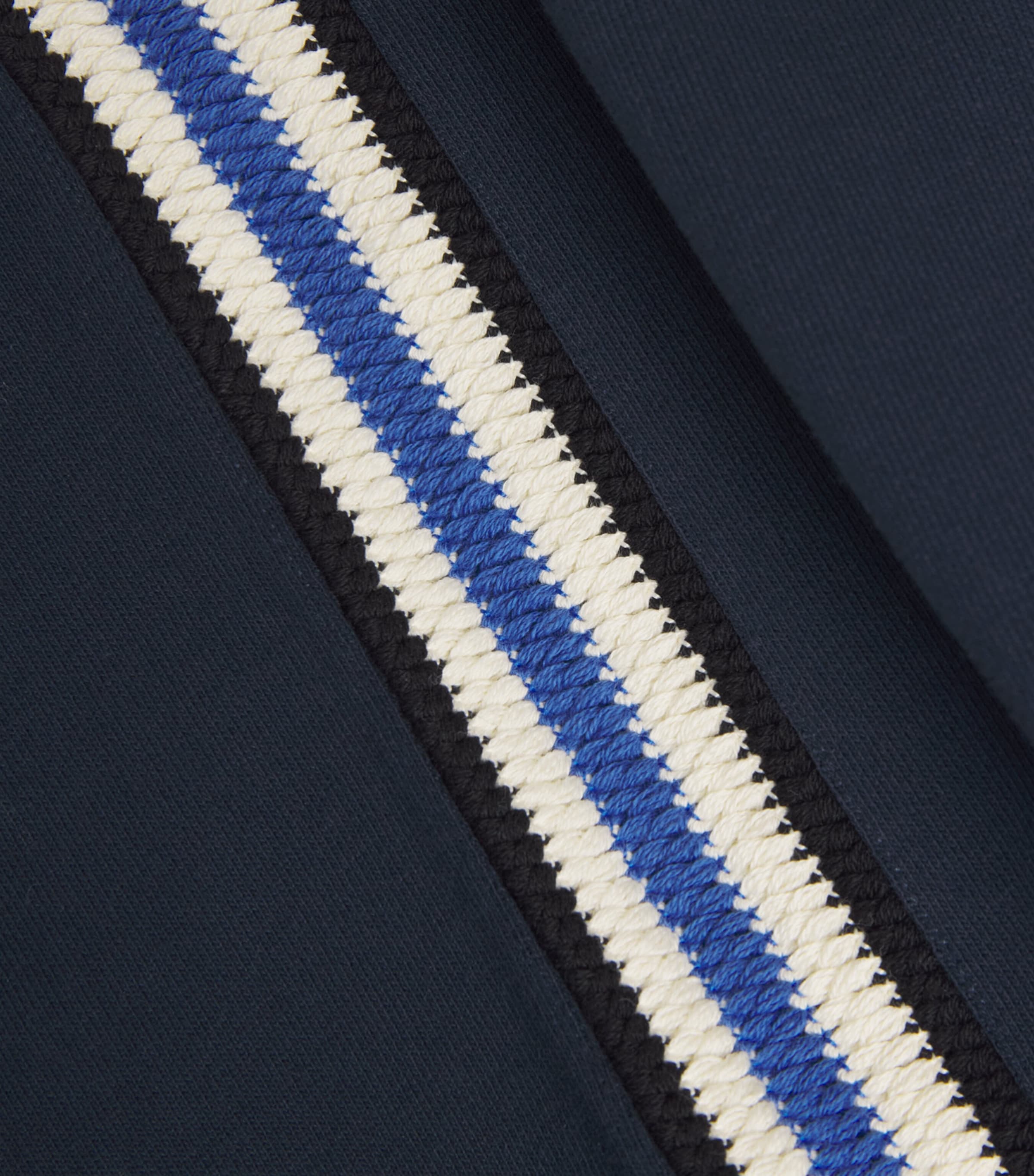 COMMAS Mens Crochet Stripe Sweatpants Midnight Navy Image 6