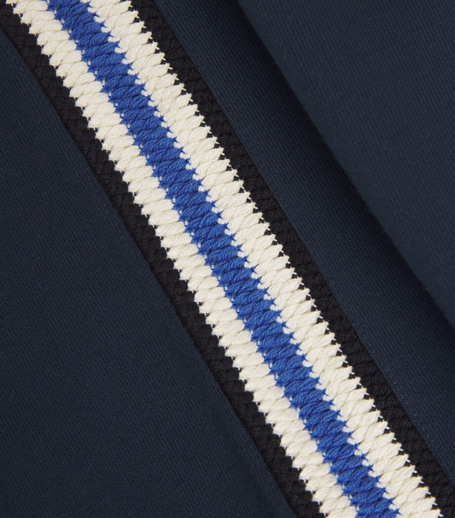 COMMAS Mens Crochet Stripe Sweatpants Midnight Navy Image 6