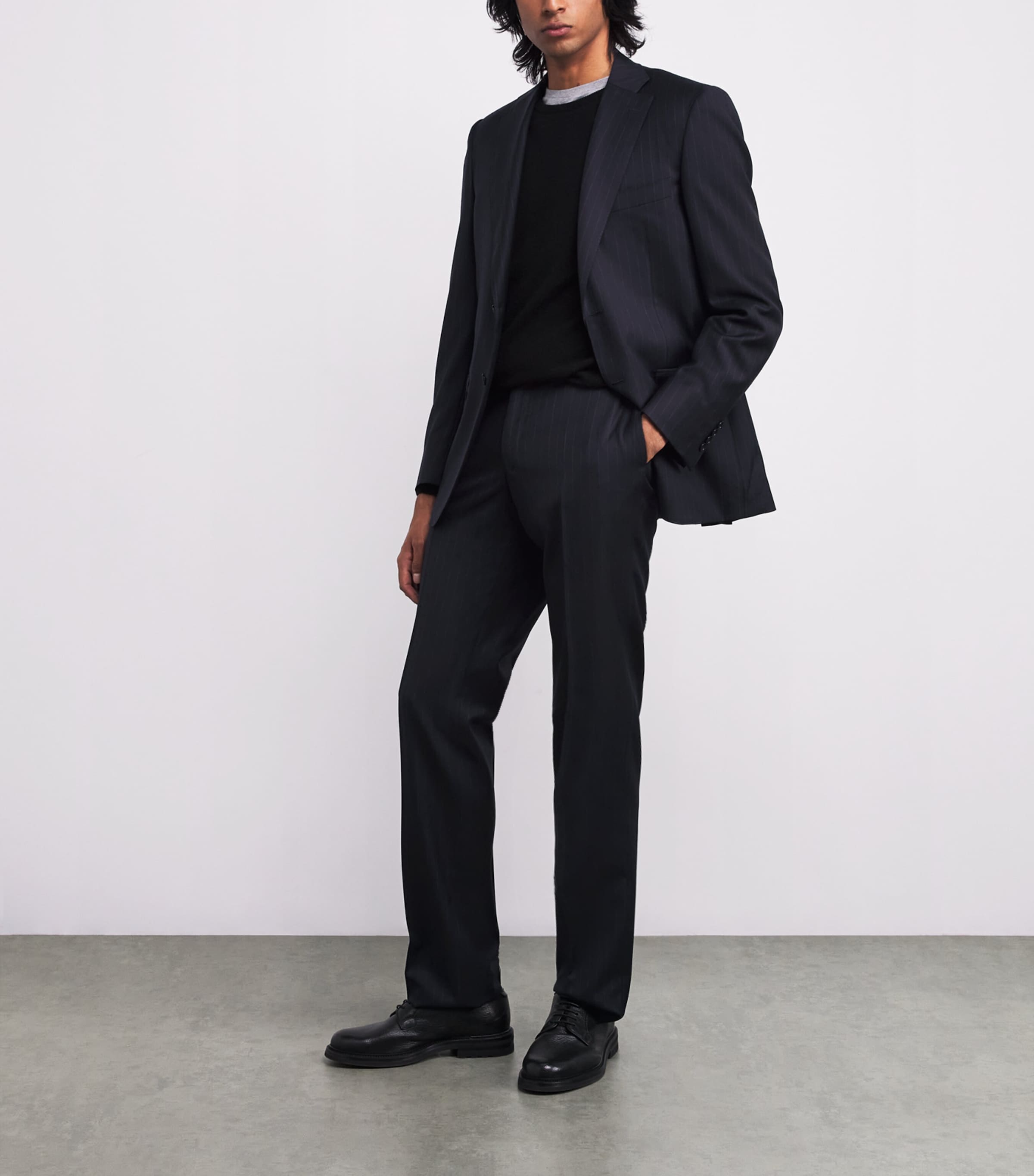 Canali Mens Wool Pinstripe 2-Piece Suit Image 2