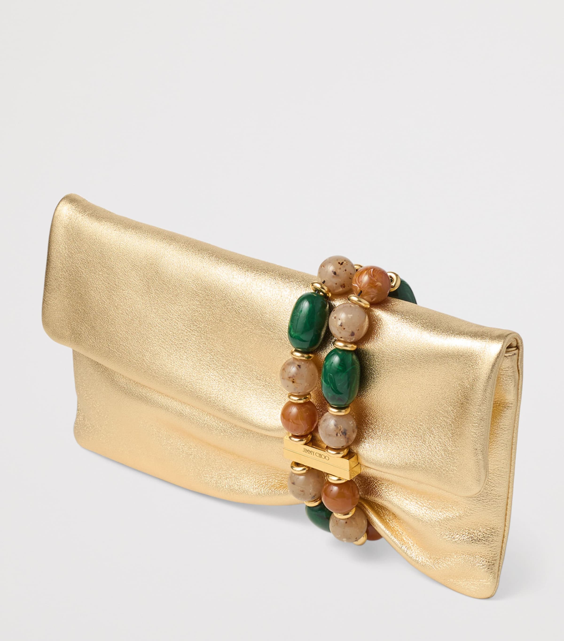 Jimmy Choo Zandra Lambskin Clutch Bag Gold/multi/gold Image 2