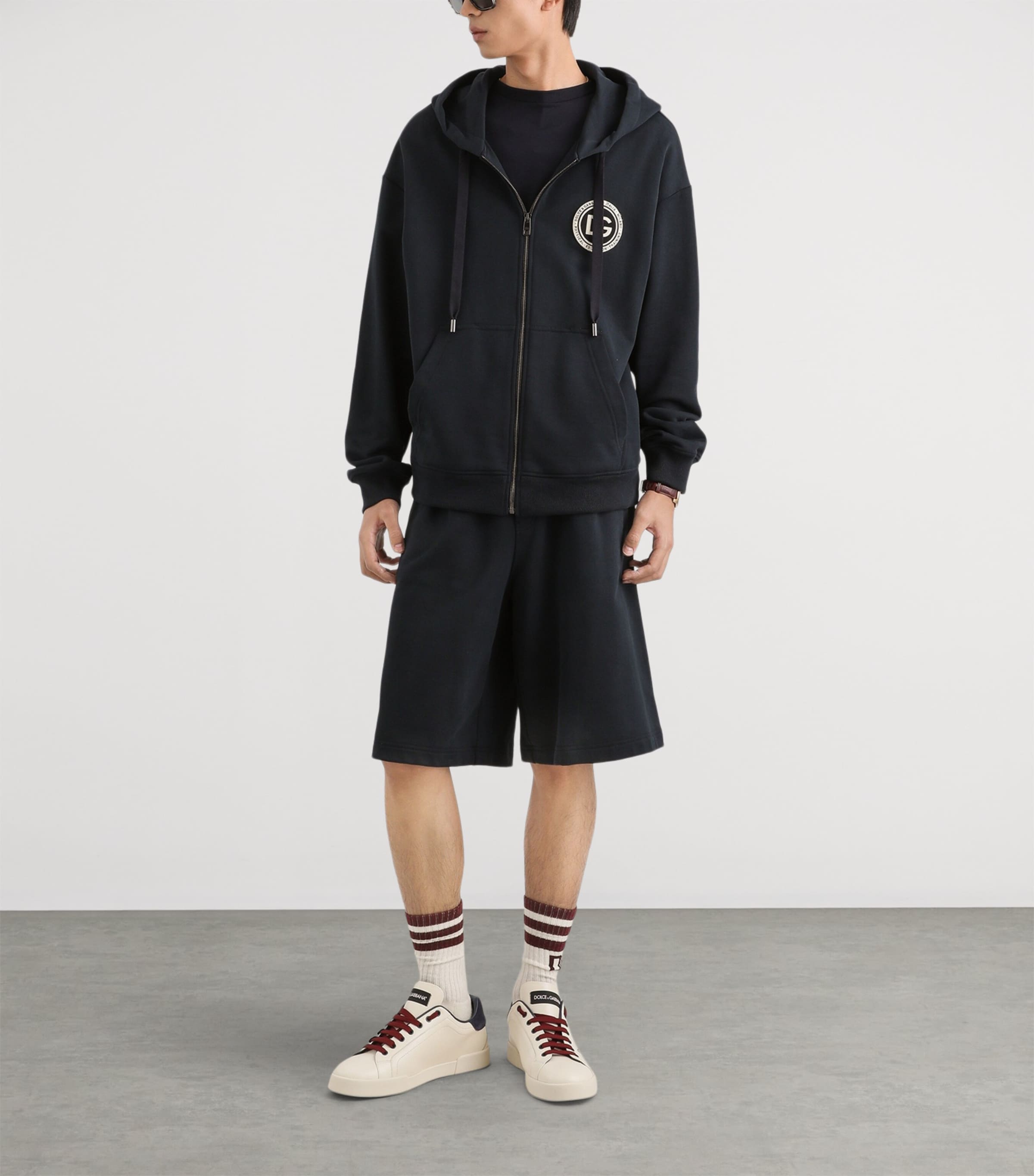 Cotton Logo Patch T-Shirt B0665-VERY DARK Image 3