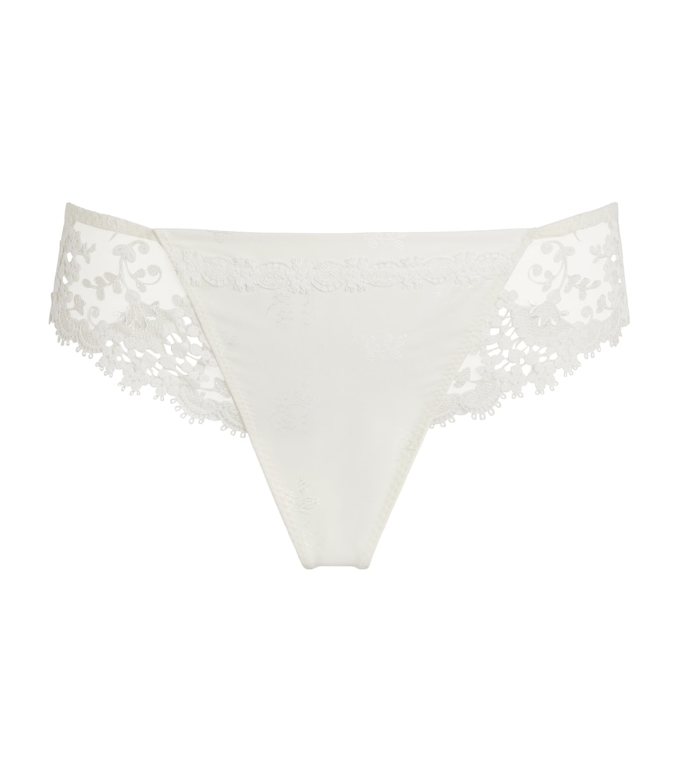 Simone Perele Embroidered Wish Tanga Natural