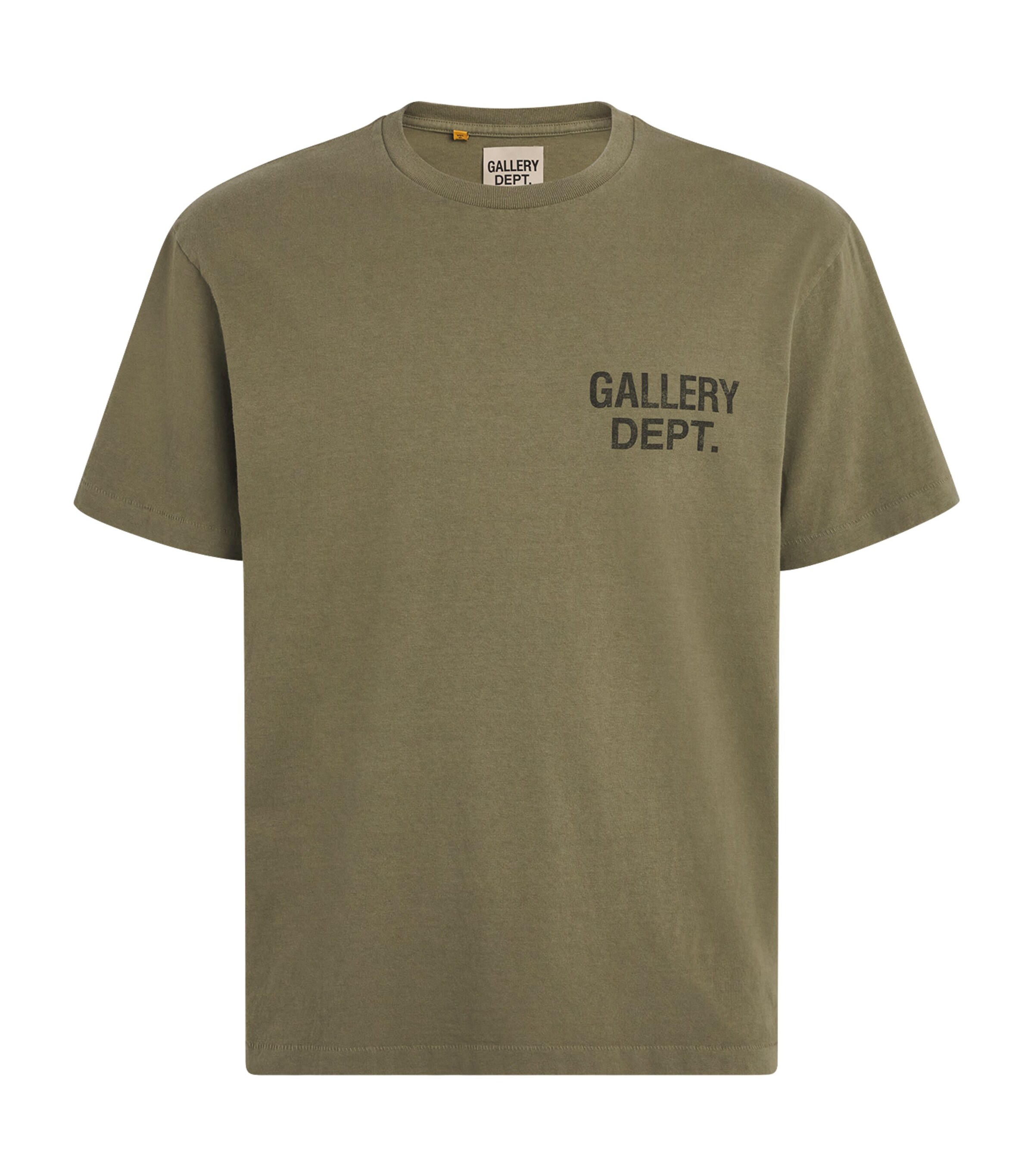GALLERY DEPT. Mens Cotton Souvenir T-Shirt Olive Image 1