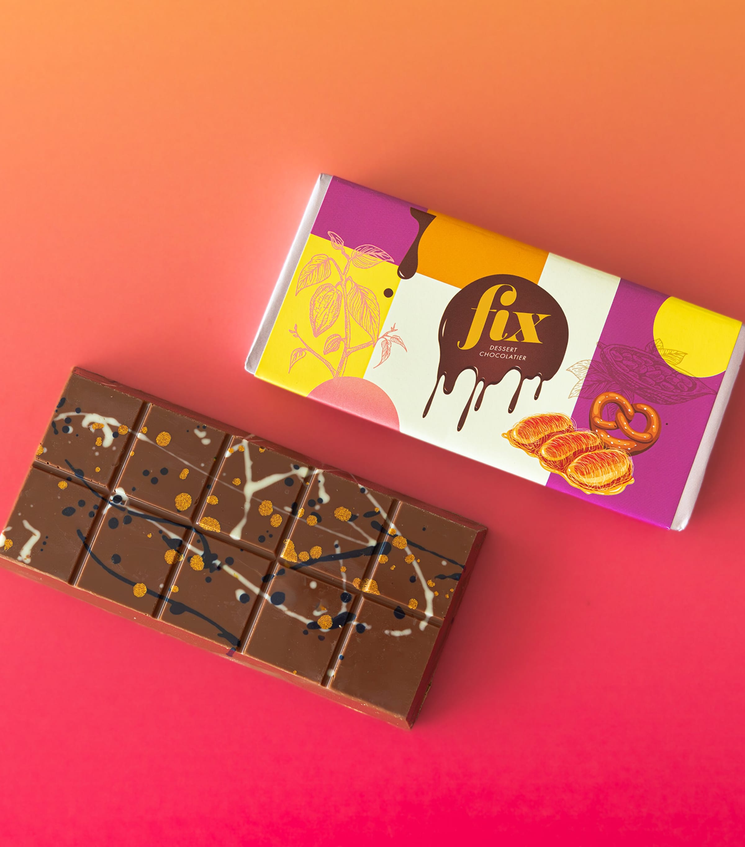 食品 fix チョコレートバー プレッツェル入り