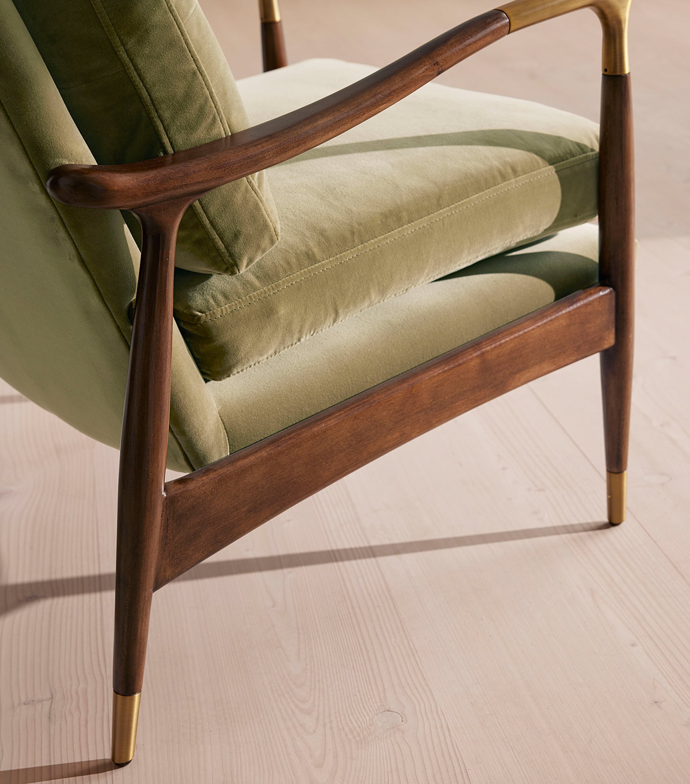 Soho Home Velvet Theodore Armchair Lichen Image 6
