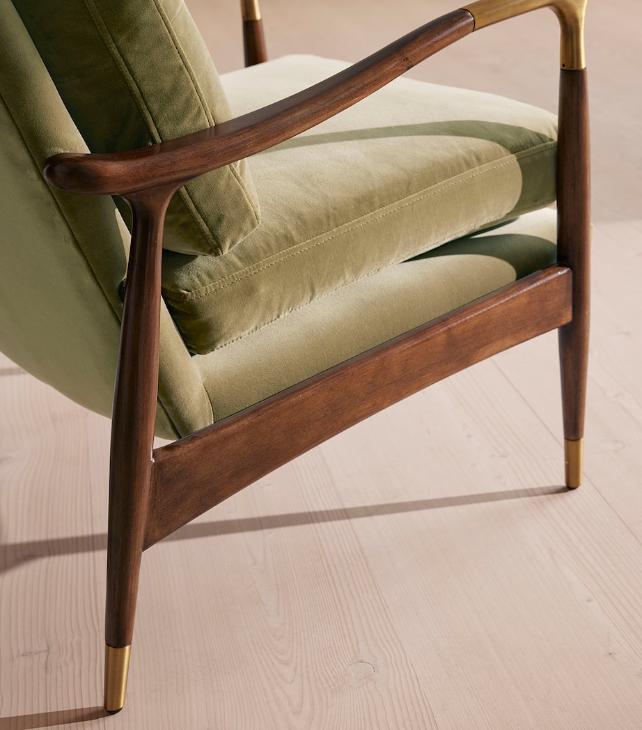 Soho Home Velvet Theodore Armchair Lichen Image 6