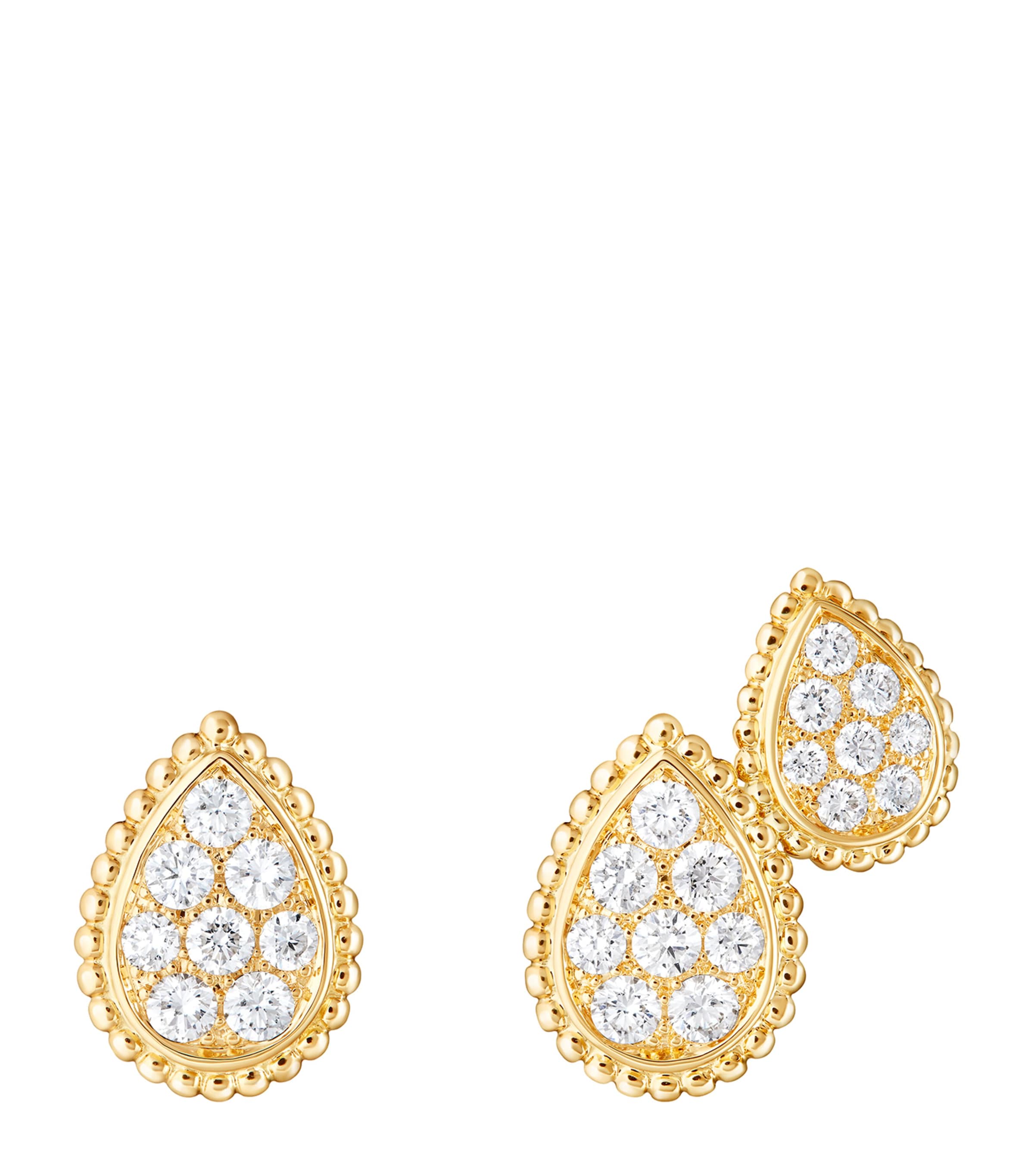 Boucheron Yellow Gold and Diamond Serpent Bohème Asymmetric Earrings Yellow Gold Image 1