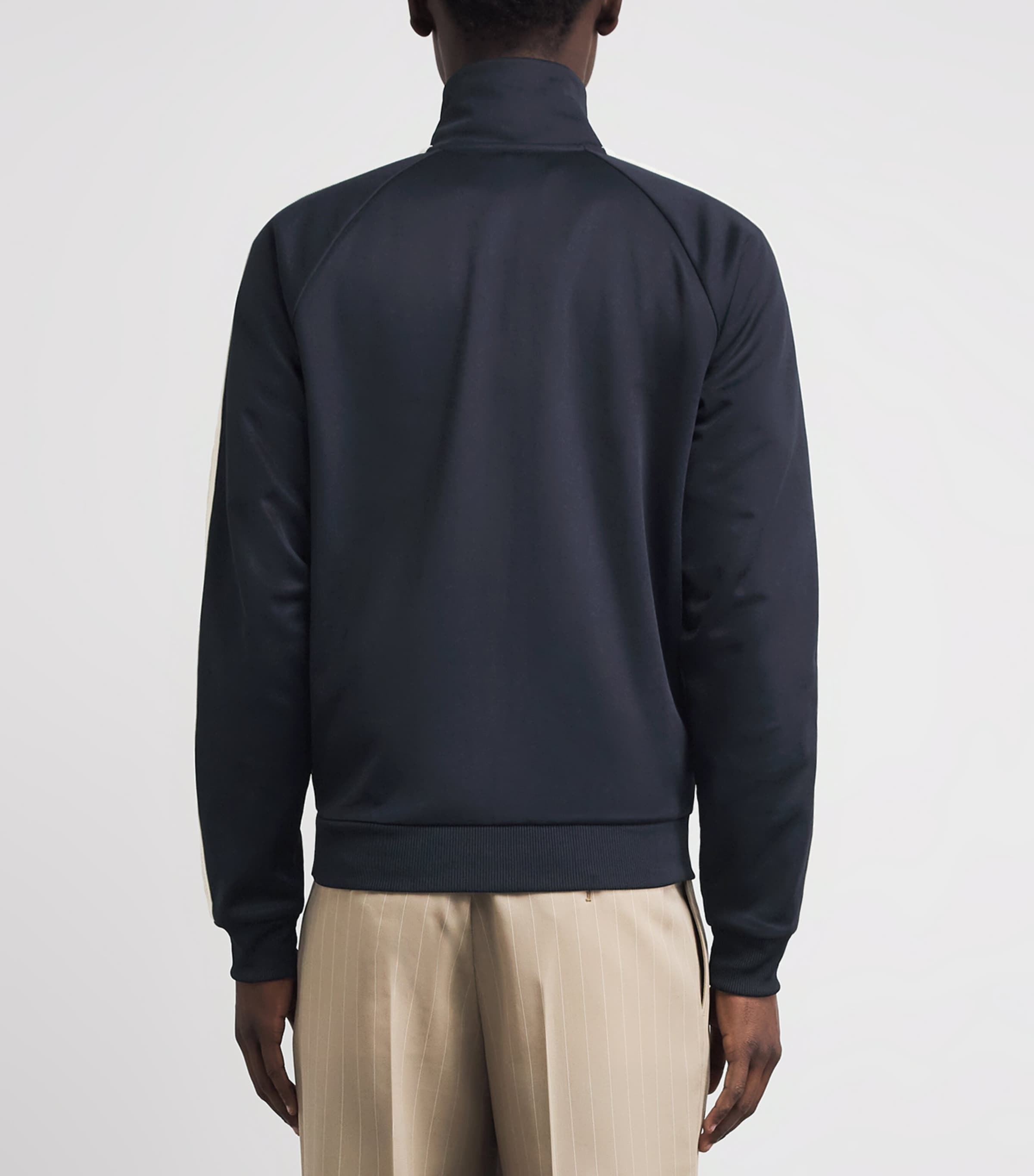 Fred Perry Mens Embroidered Taped Track Jacket Navy Image 5
