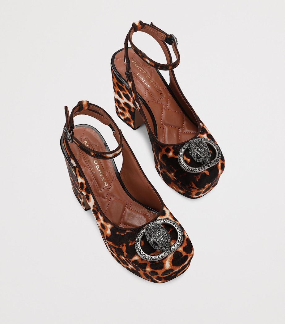 Kurt Geiger London Leopard Print Chelsea Platform Pumps 110 Camel/oth Image 4