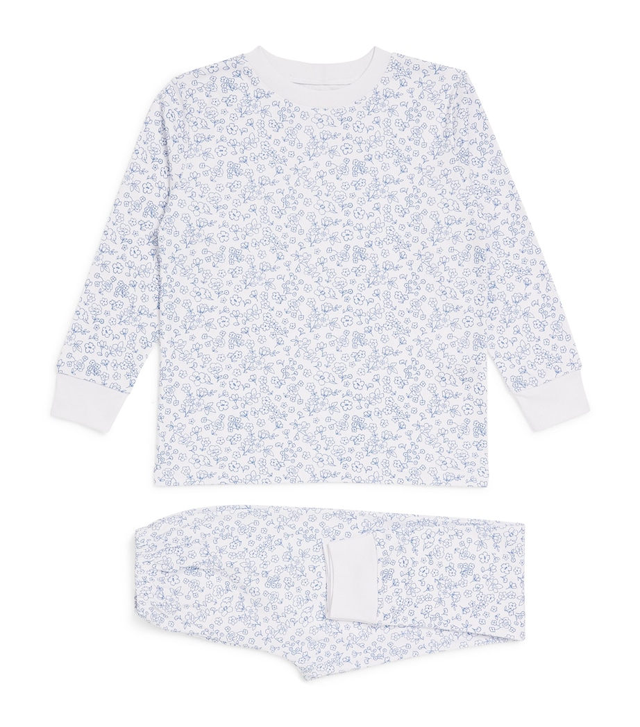 Pima Cotton Floral Pyjamas (2-6 Years) K410 NAVY Image 1