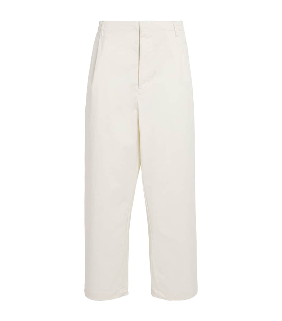 Stretch-Cotton Straight Sanctuary Trousers IVORY COTTON TWILL Image 1