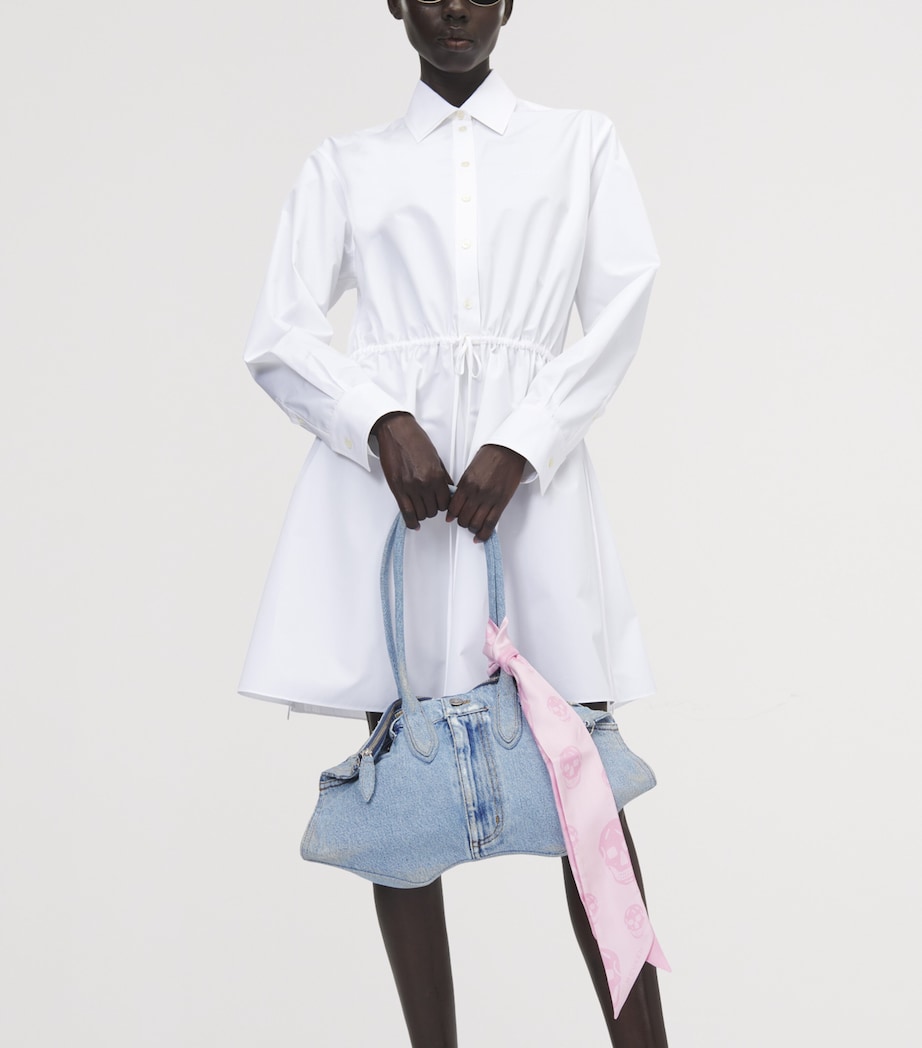 McQueen Denim Manta To-Handle Bag Image 2