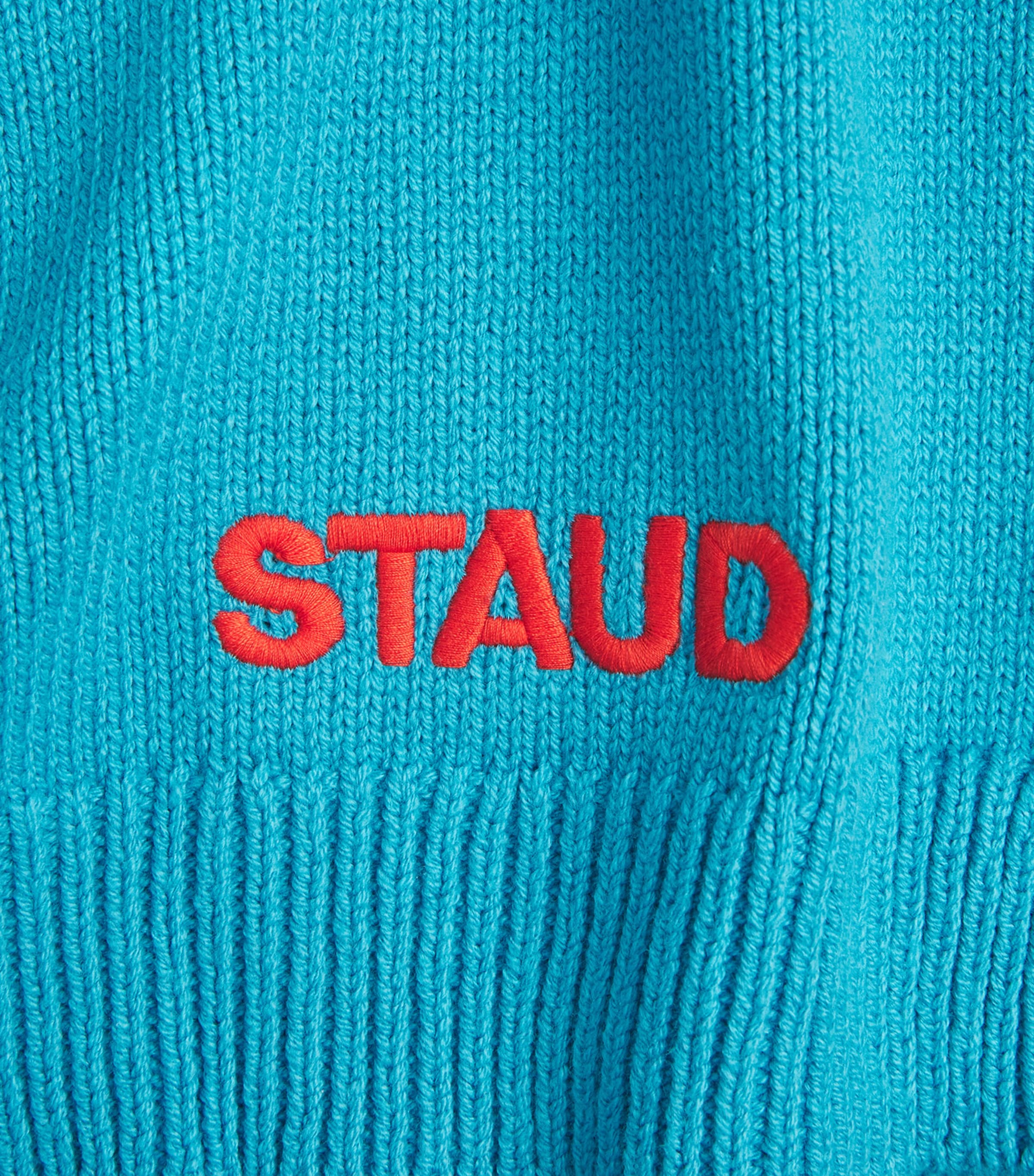 STAUD Womens Cotton-Blend Shark Reya Sweater Grwt Great White Image 6