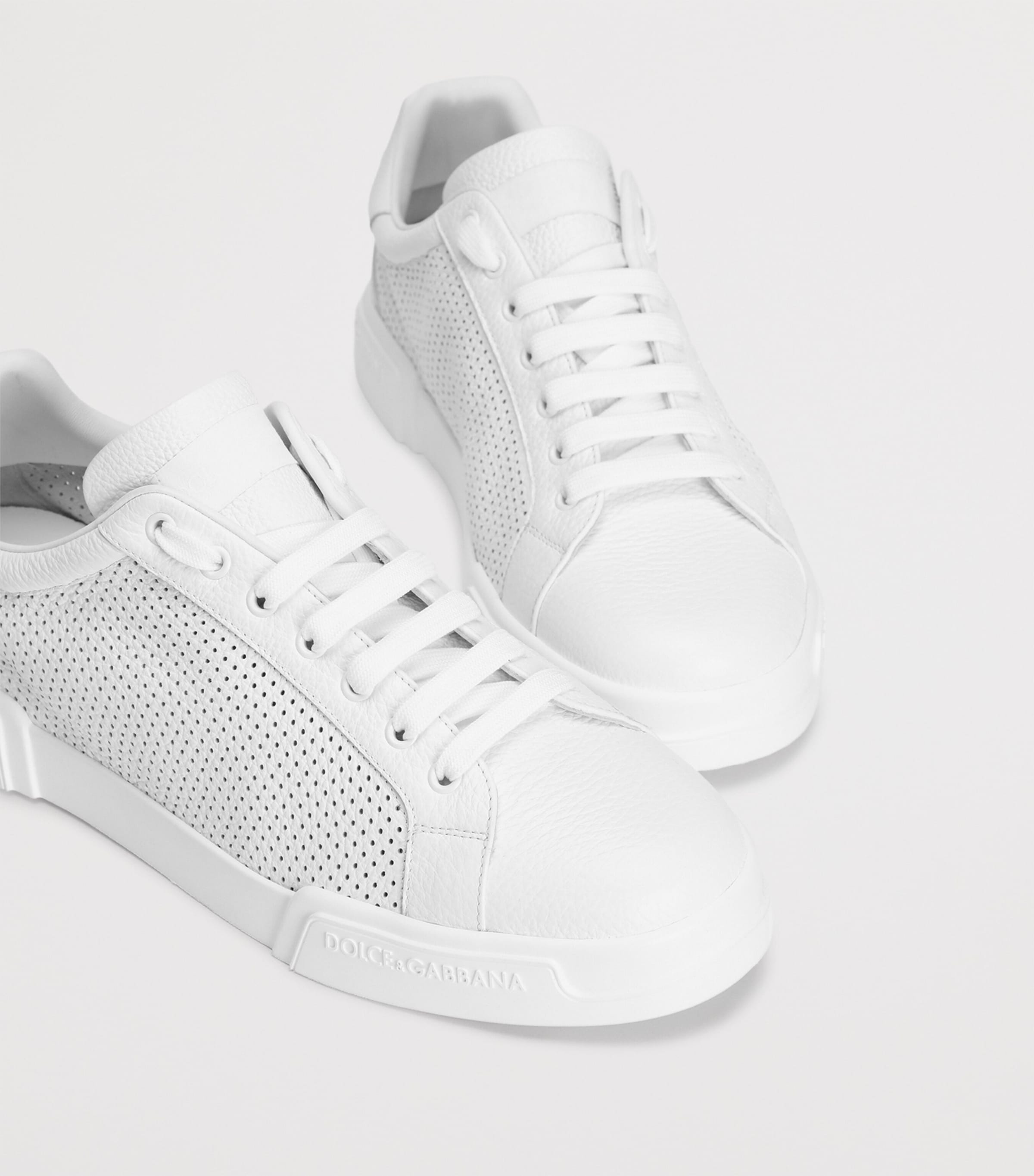 Leather Portofino Sneakers 80002-OPTICAL WHITE Image 4