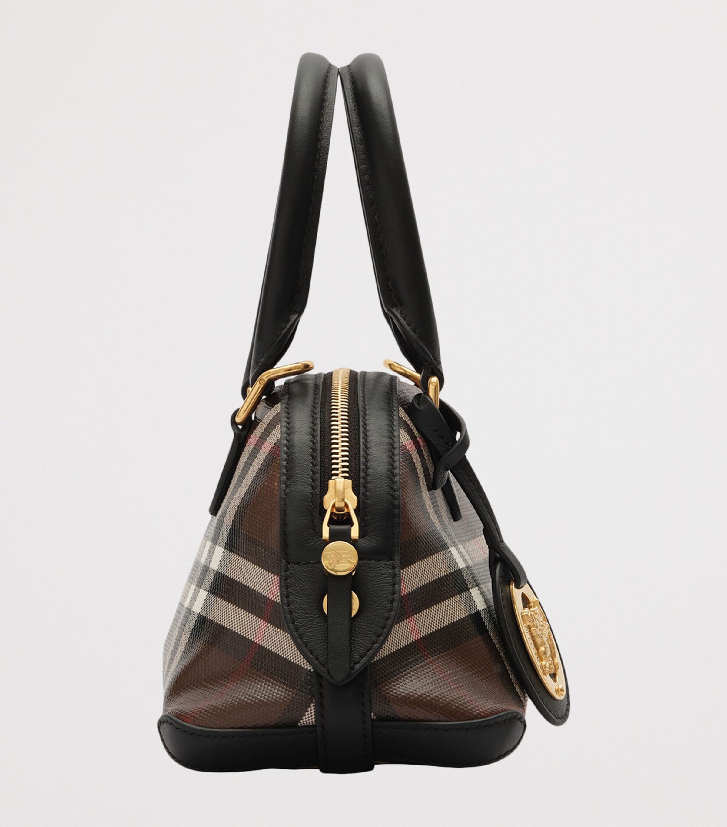 Burberry Mini Primrose Top-Handle Bag Chocolate Brown Image 4