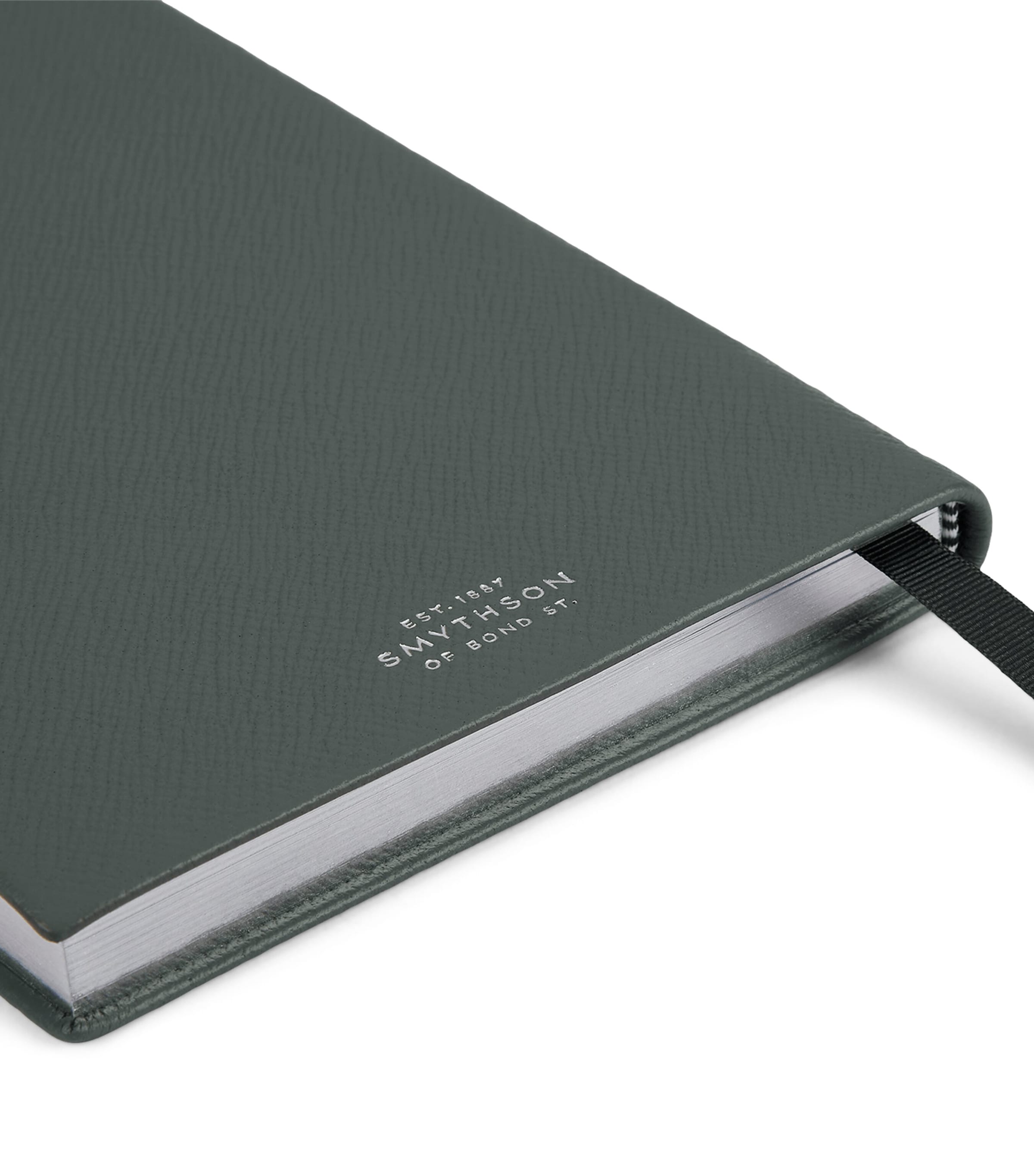 Smythson Leather Soho Notebook Slate Green Image 4