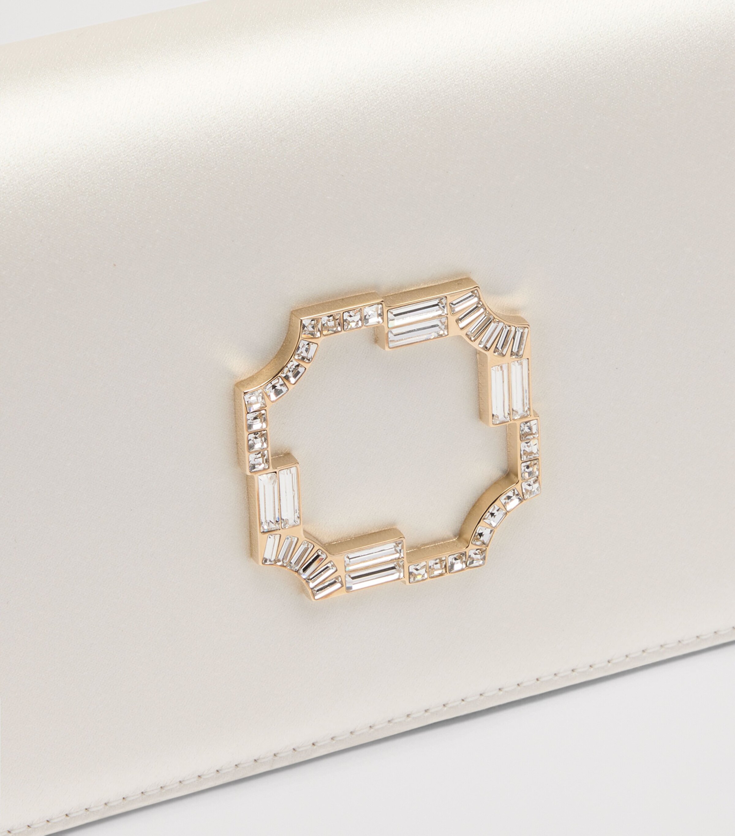 Malone Souliers Satin Vivien Clutch Bag Ivory Image 3